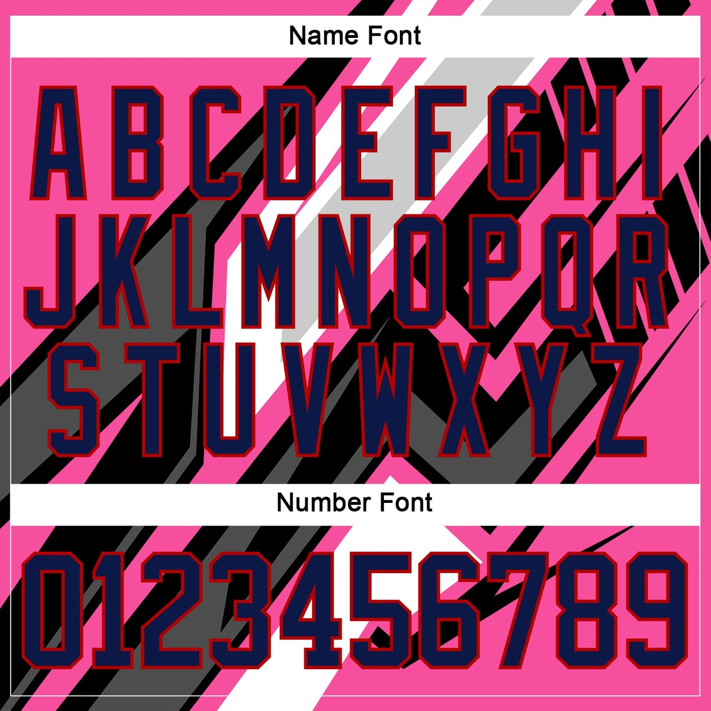 Custom Pink Navy Black Gray Red-White Cyber Mecha E-sport Hockey Jersey view 7