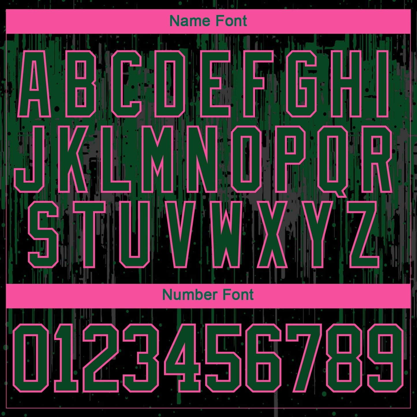Custom Black Green Pink Steel Gray-White Dripping Splatter Pattern Hockey Lace Neck Jersey view 7
