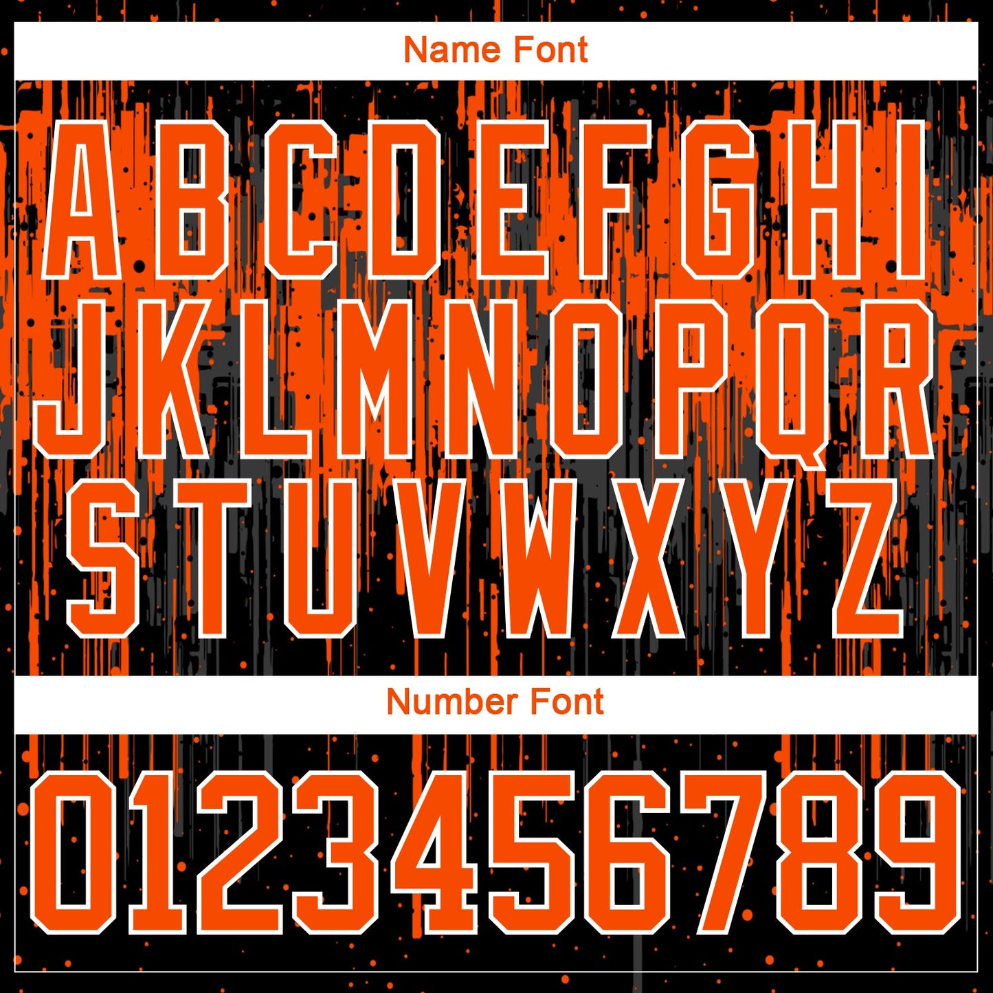 Custom Black Orange Steel Gray-White Dripping Splatter Pattern Hockey Lace Neck Jersey view 7