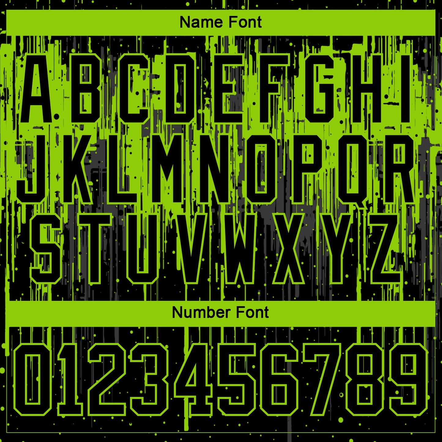 Custom Black Neon Green Steel Gray-White Dripping Splatter Pattern Hockey Lace Neck Jersey view 7