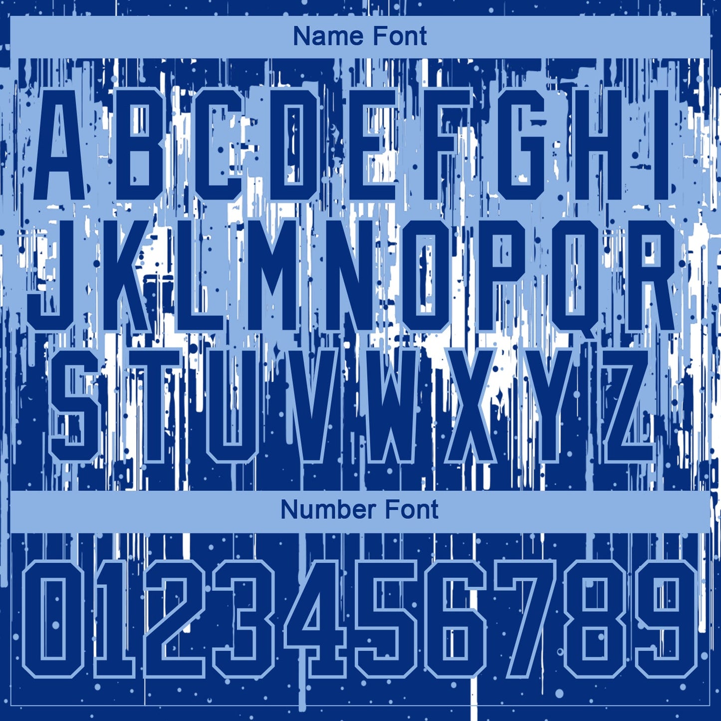 Custom Royal Light Blue-White Dripping Splatter Pattern Hockey Lace Neck Jersey view 7