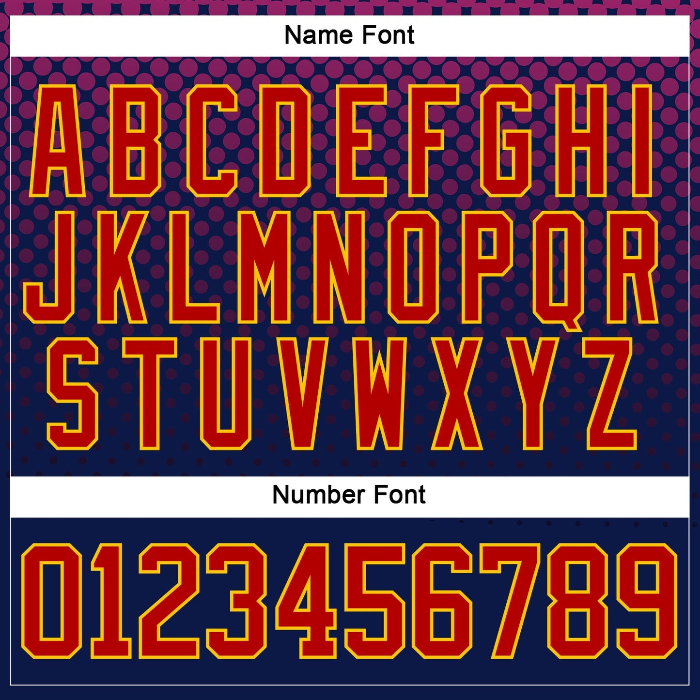 Custom Red Navy-Gold Abstract Gradient Halftone Pattern Hockey Lace Neck Jersey view 7