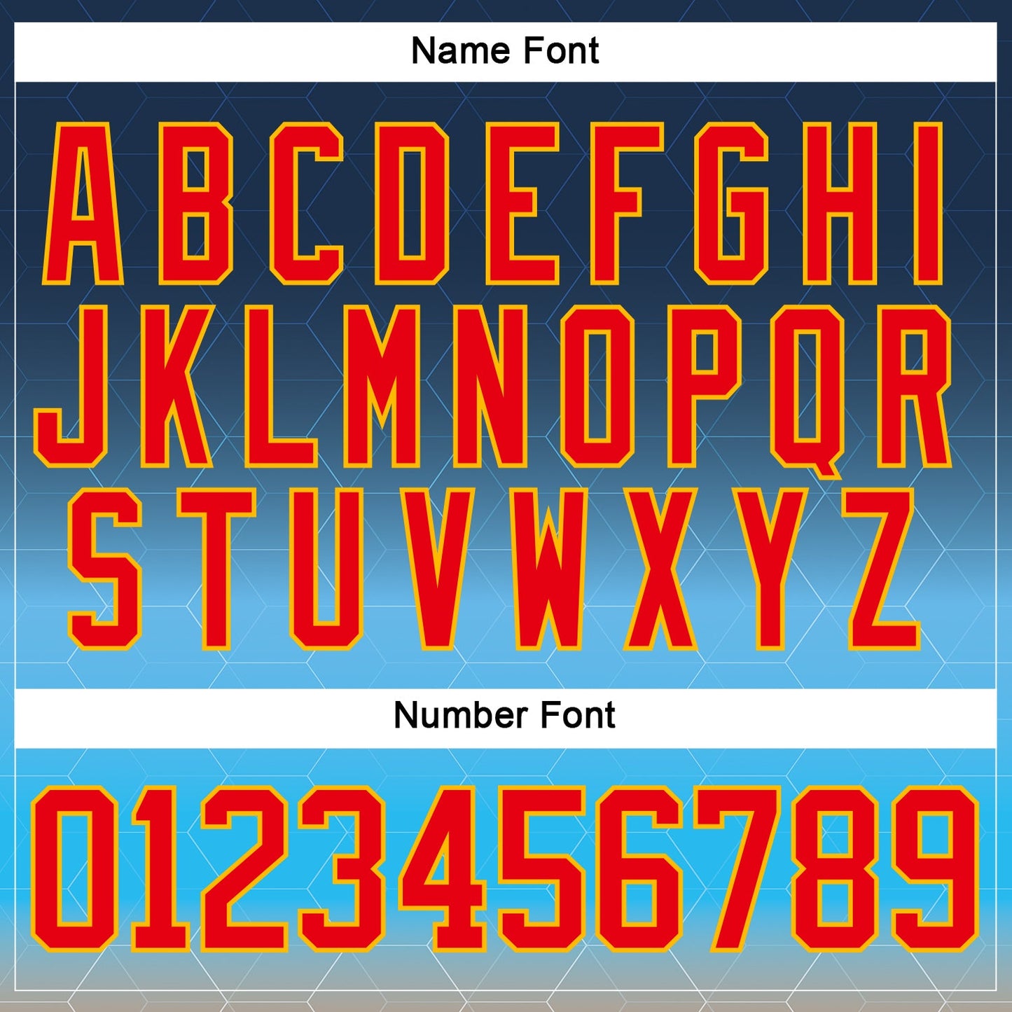 Custom Blue Fire Red Gold-Black Abstract Gradient Halftone Pattern Hockey Lace Neck Jersey view 7