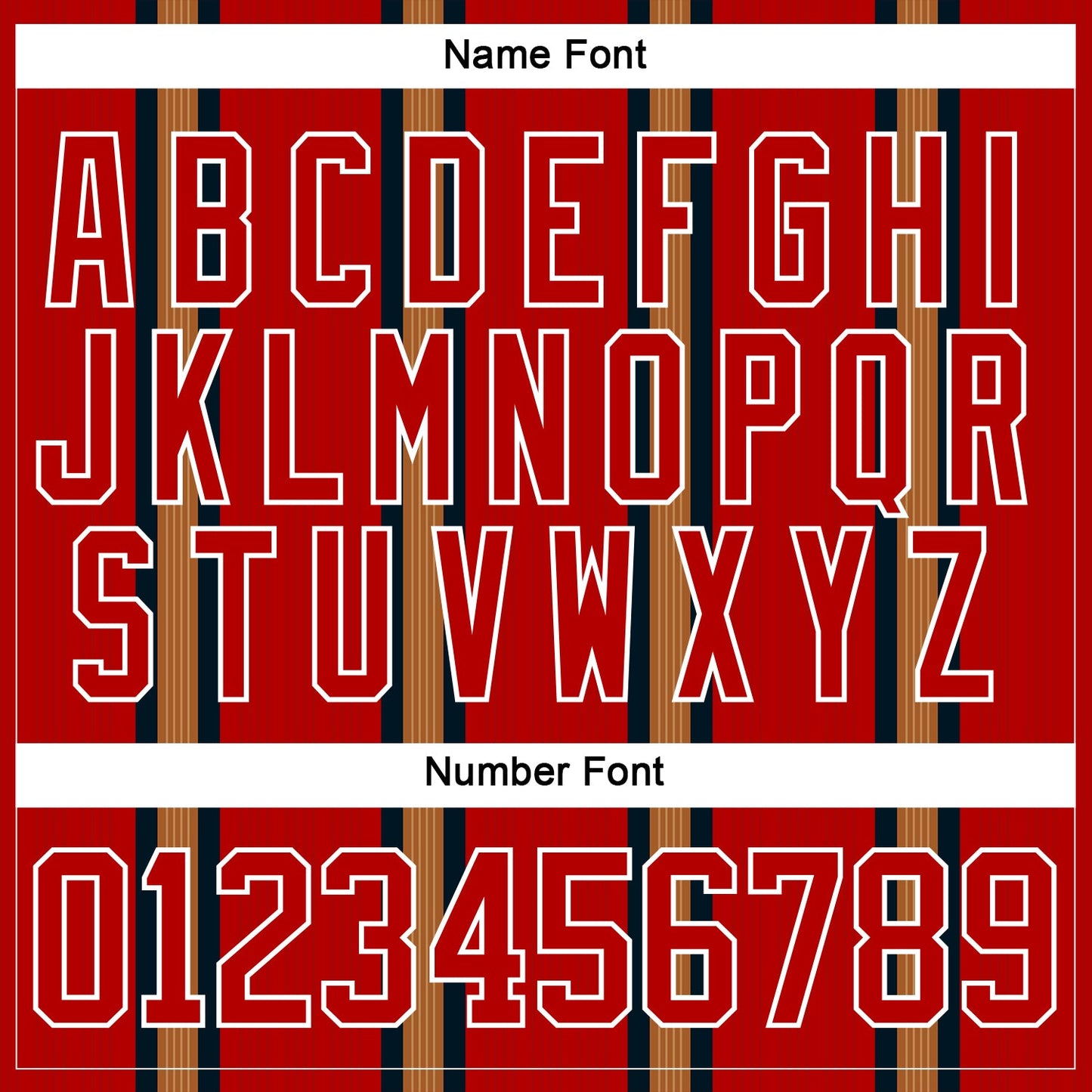 Custom Red Old Gold Black-White Stripe Hockey Lace Neck Jersey view 7