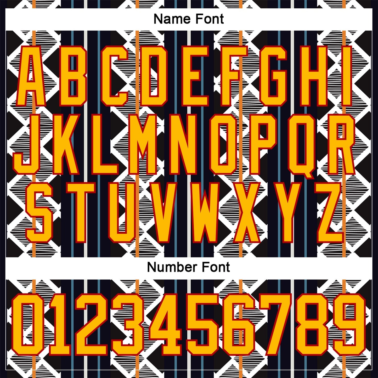 Custom Black Gold Blue Red-White Stripe Geometric Hockey Lace Neck Jersey view 7