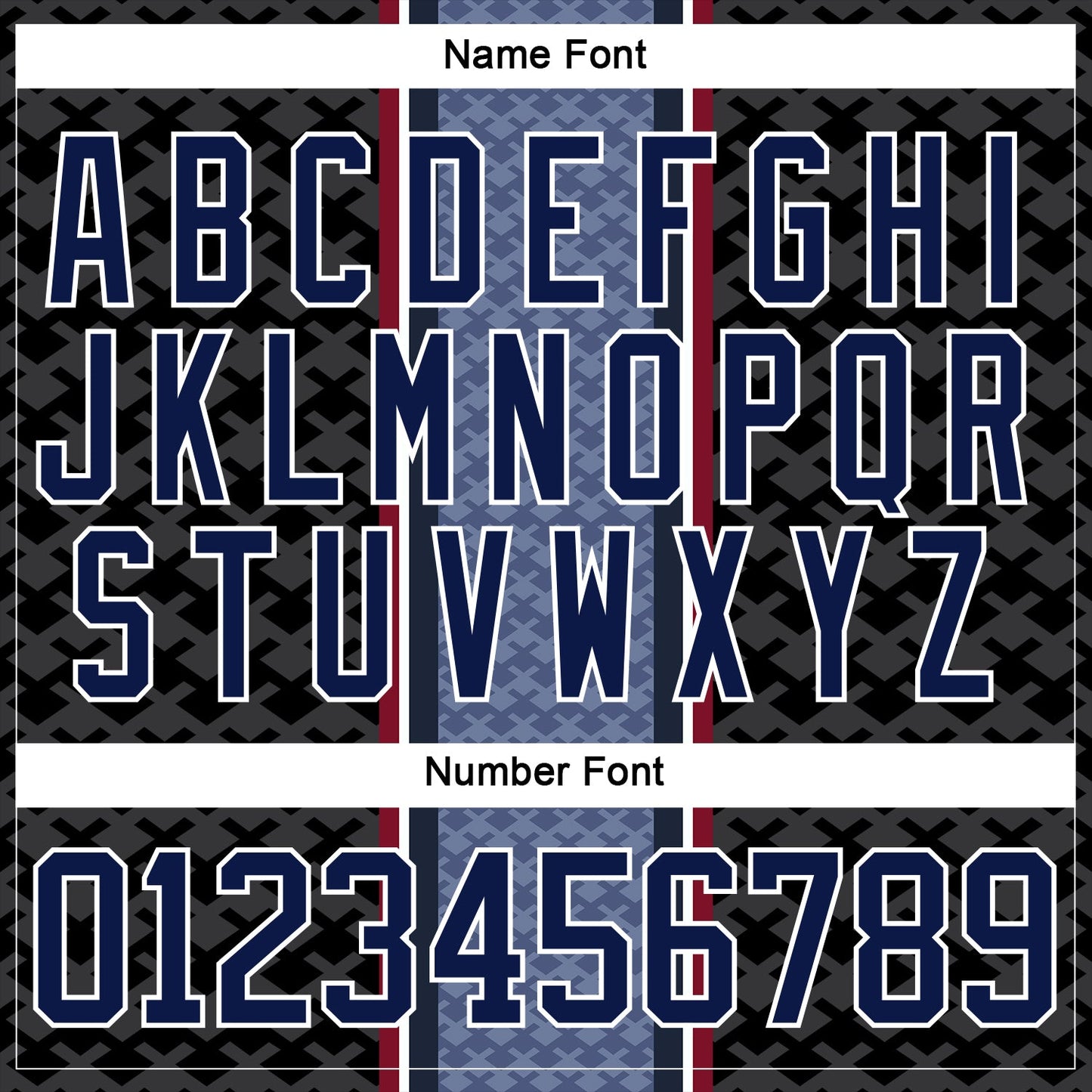 Custom Blue Navy Black Red-White Stripe Hockey Lace Neck Jersey view 6