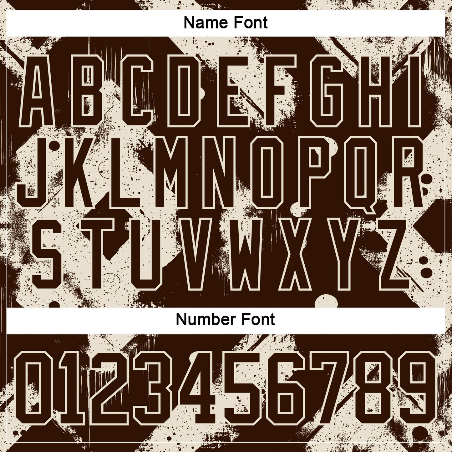 Custom Brown Cream Tribal Indigenous Grunge Splash Hockey Lace Neck Jersey view 7