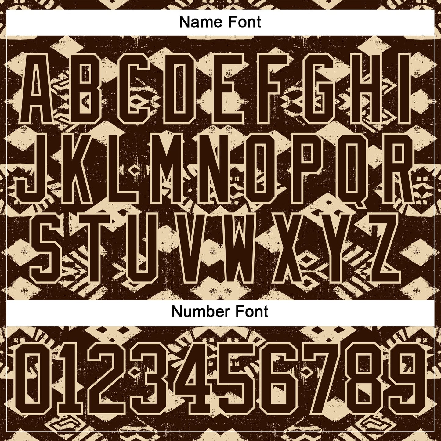 Custom Brown City Cream Tribal Indigenous Grunge Geometric Splash Hockey Lace Neck Jersey view 7