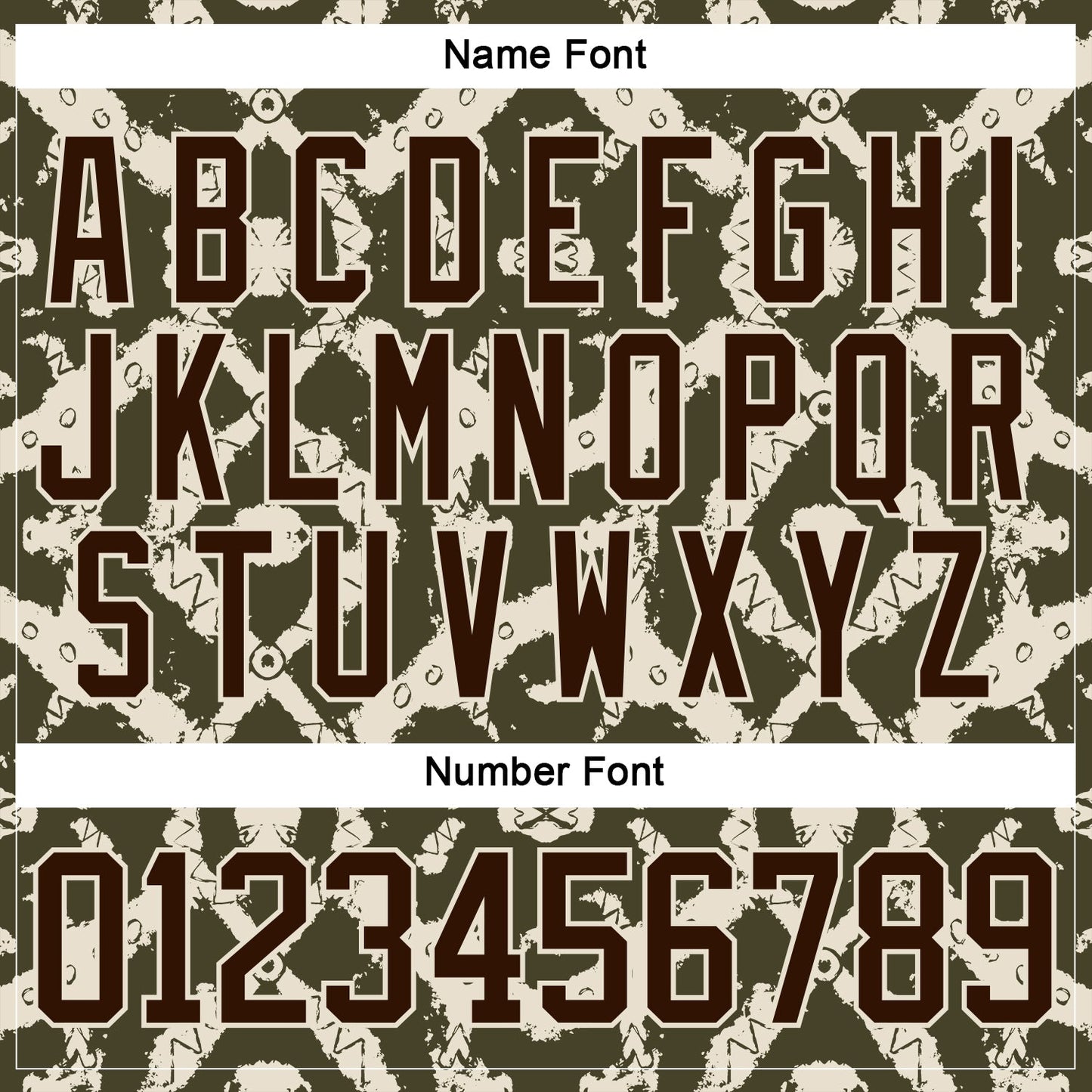 Custom Olive Brown Cream-Burgundy Tribal Indigenous Grunge Splash Hockey Lace Neck Jersey view 7