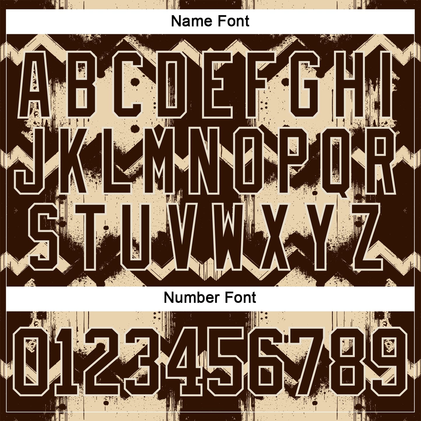 Custom City Cream Brown-Cream Tribal Indigenous Grunge Geometric Splash Hockey Lace Neck Jersey view 7