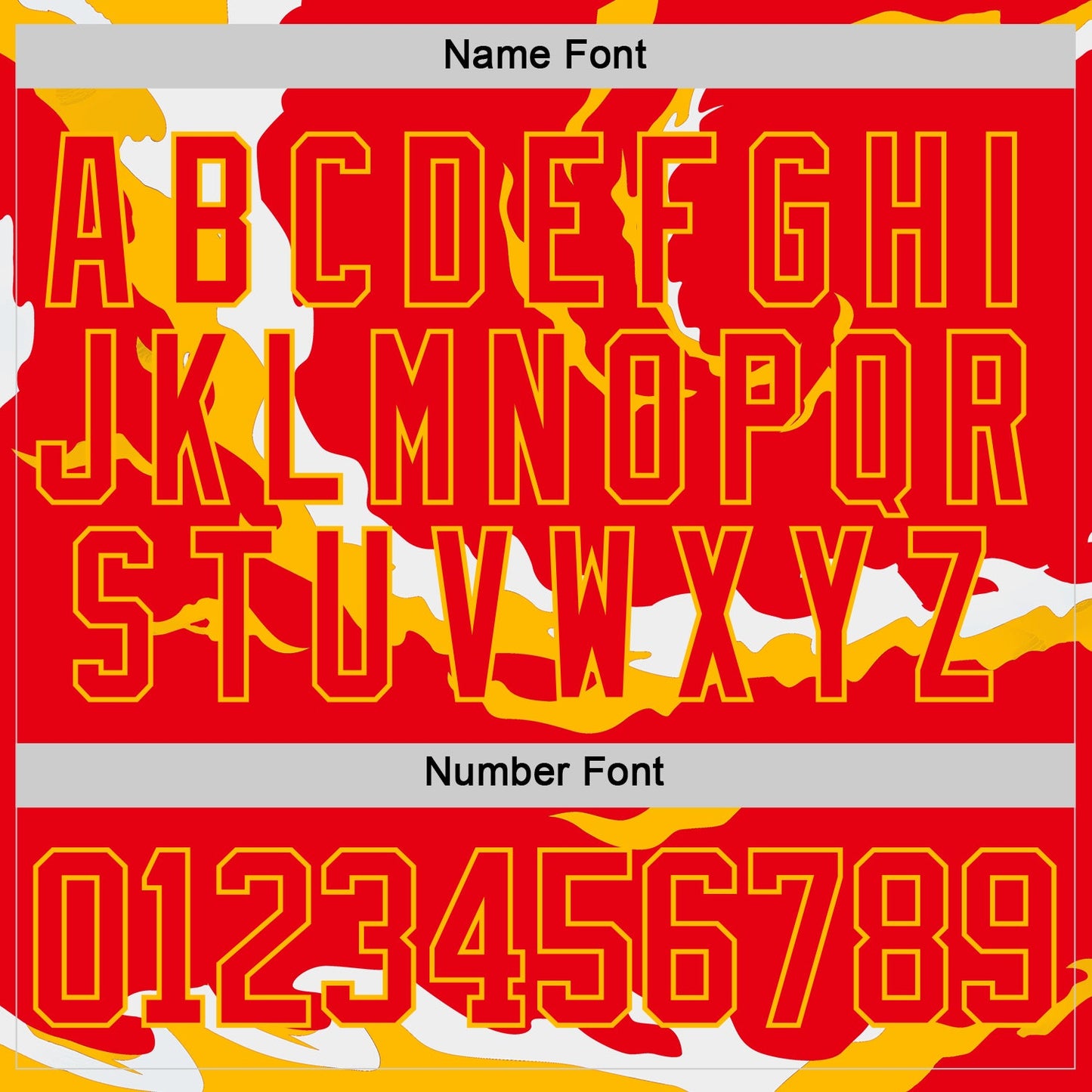 Custom Fire Red Gold-White Abstract Calgary Inspired Flame Hockey Lace Neck Jersey view 7