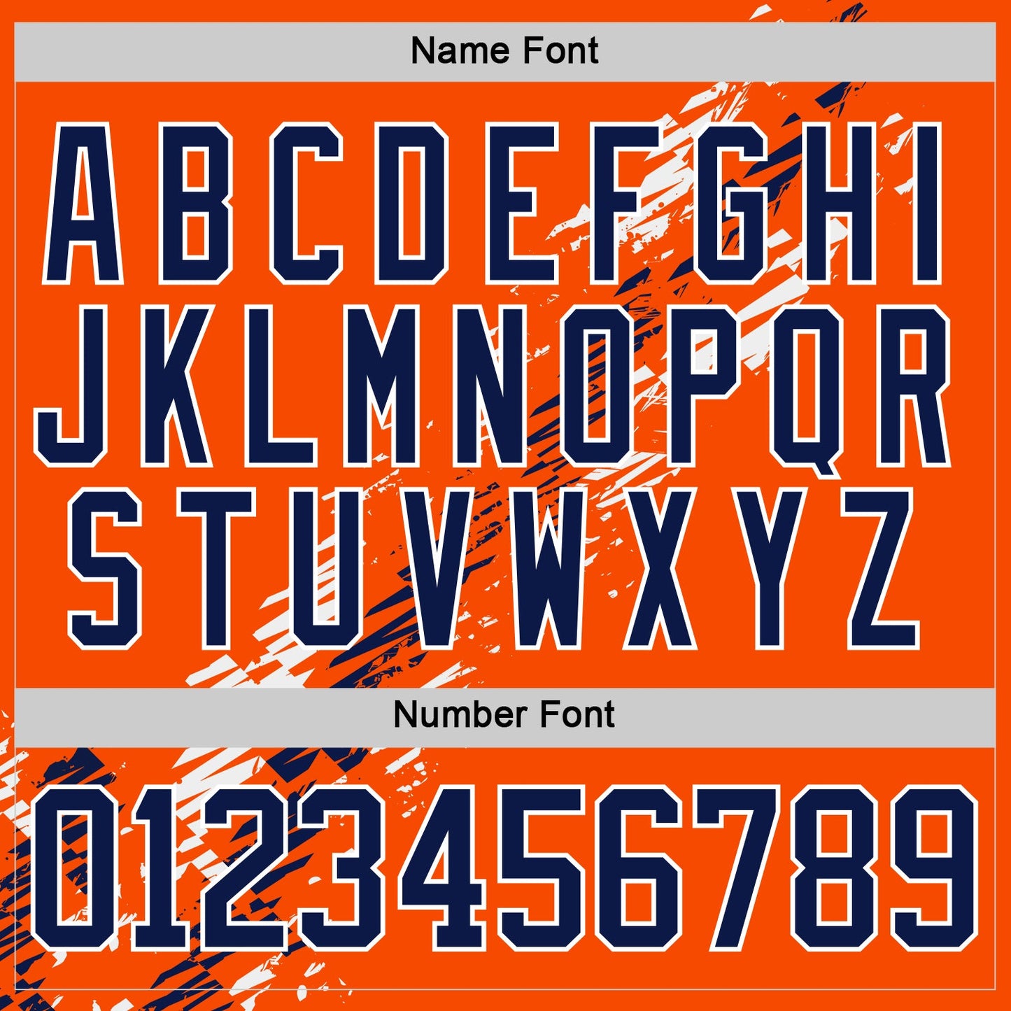 Custom Orange Navy-White Abstract Edmonton Inspired Splash Hockey Lace Neck Jersey view 7