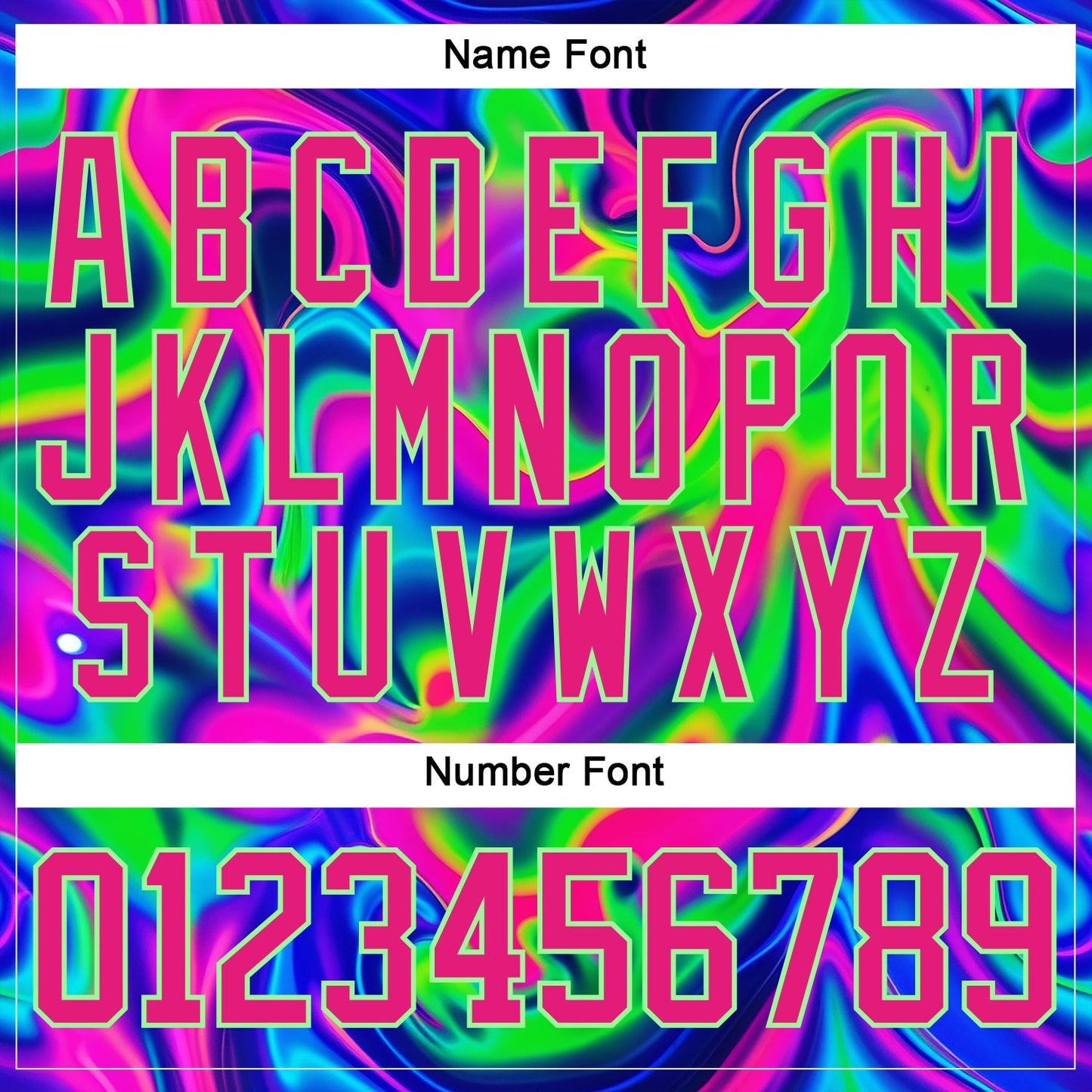 Custom Black Hot Pink-Pea Green Trippy Psychedelic Neon Trendy Holographic Vaporwave Style Hockey Lace Neck Jersey view 7