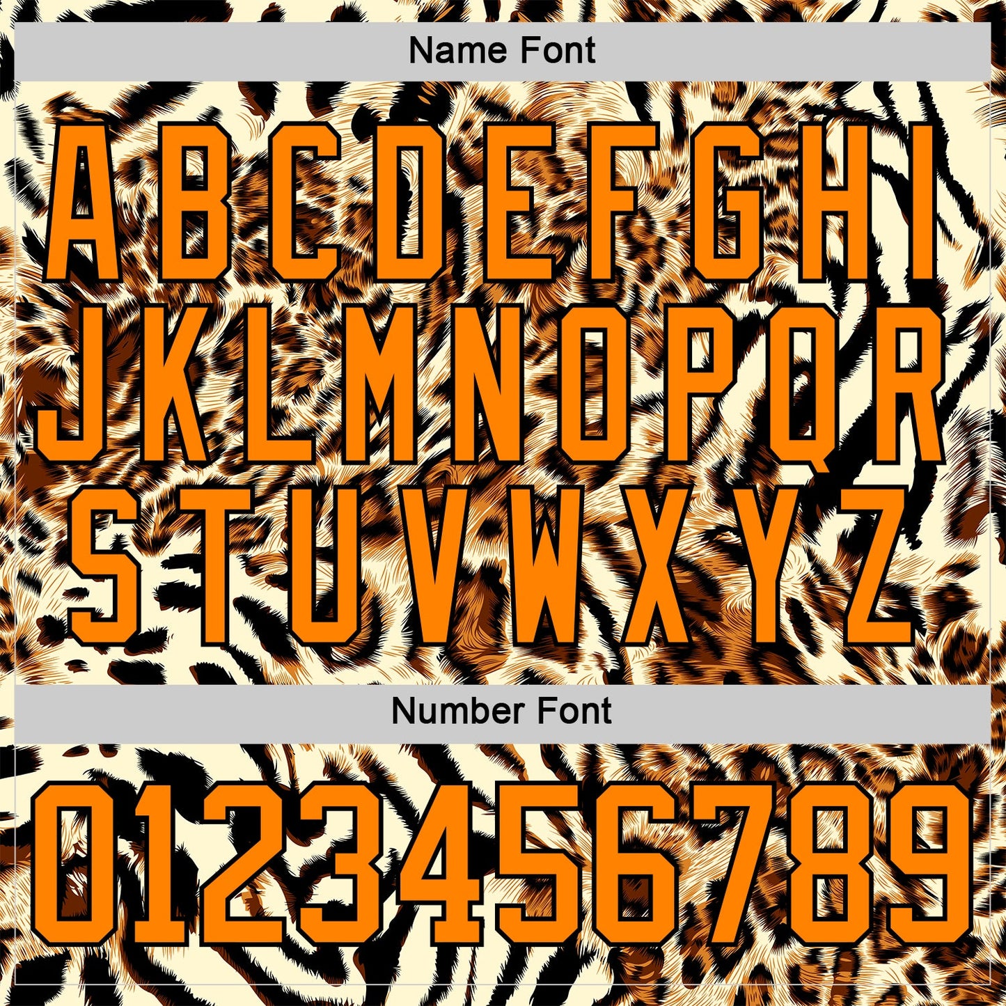 Custom Cream Bay Orange-Black Leopard Print Neon Hockey Lace Neck Jersey view 7