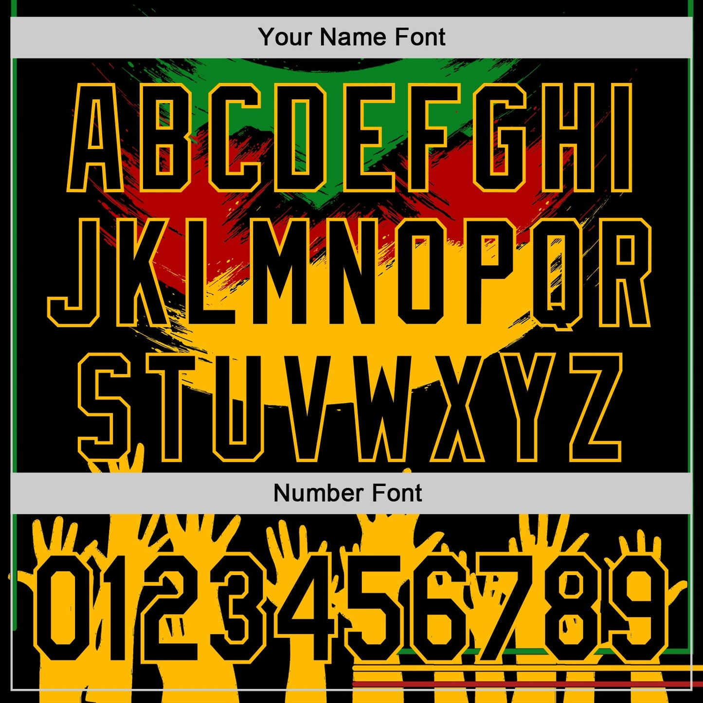 Custom Black Green Red-Gold Black History Month Africa Tribal Authentic Baseball Jersey view 5