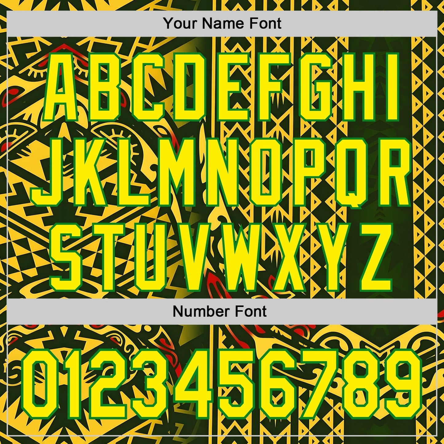 Custom Black Light Yellow Gold Grass Green-Red Black History Month Africa Tribal Authentic Baseball Jersey view 5