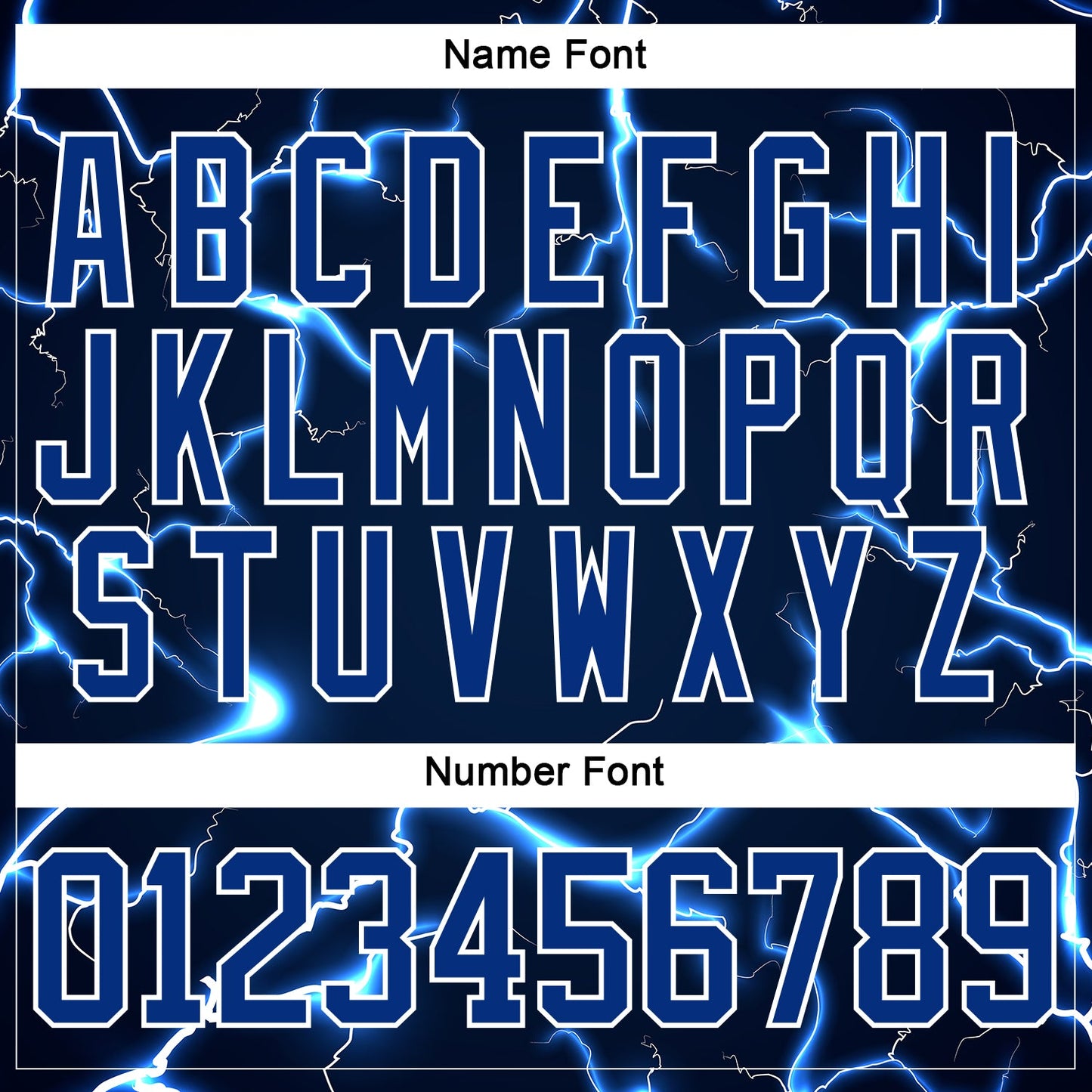 Custom Navy Royal-White Lightning Hockey Lace Neck Jersey view 7