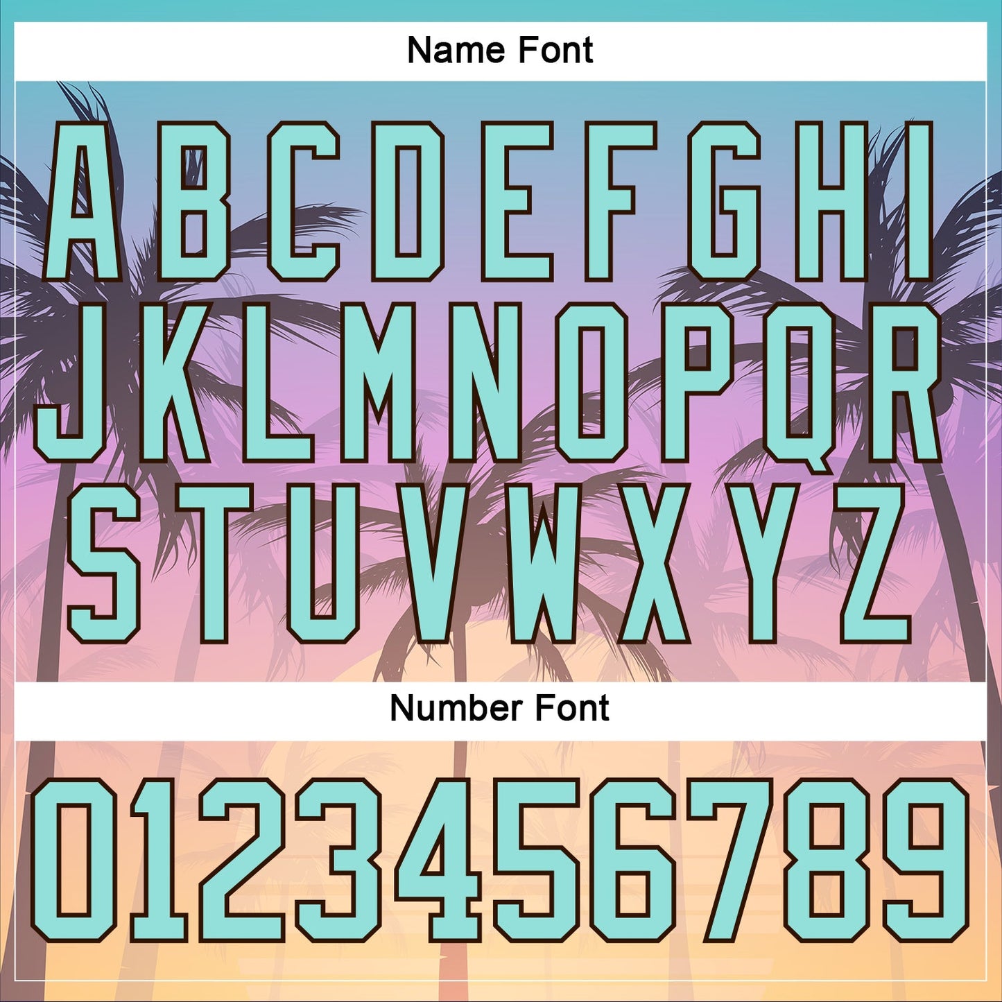 Custom Light Purple Ice Blue-Brown Gradient Hawaii Tropical Palm Trees Hockey Lace Neck Jersey view 5