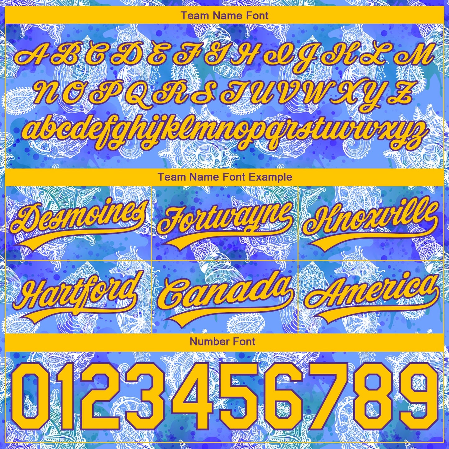 Custom Royal Yellow-Purple 3D Pattern Conch And Seahorse Authentic Basketball Shorts view 3