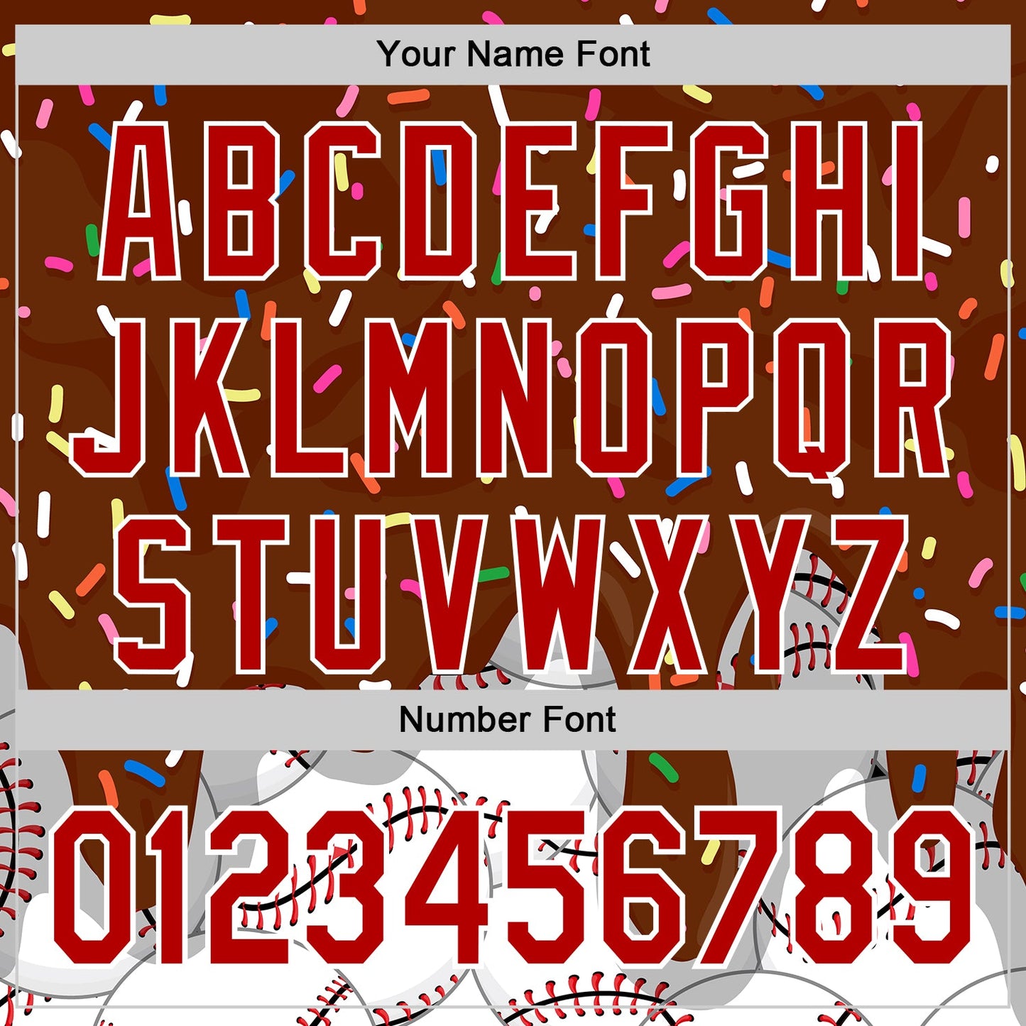 Custom Brown Red-White Foodie Dripping Ice Cream Authentic Baseball Jersey view 5