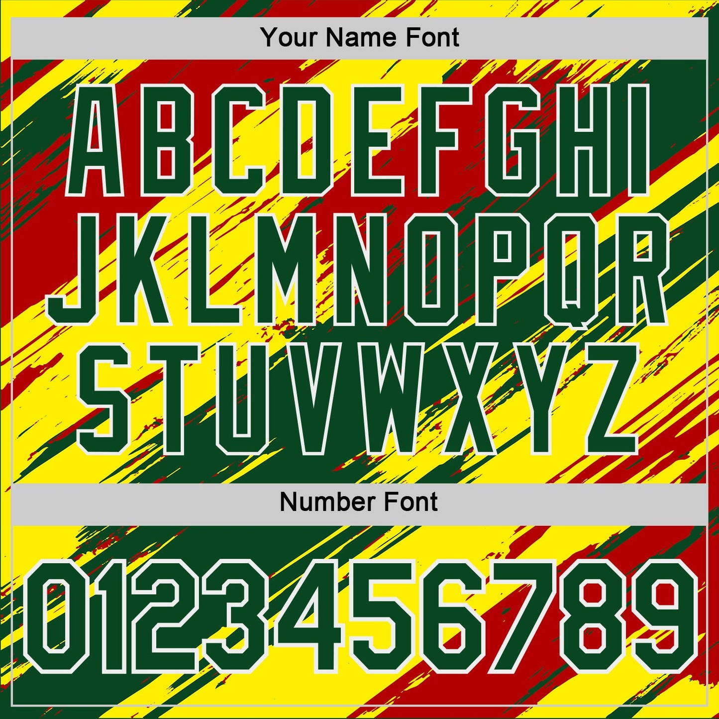 Custom Green White Light Yellow-Red Bolivia Brush Performance T-Shirt view 4