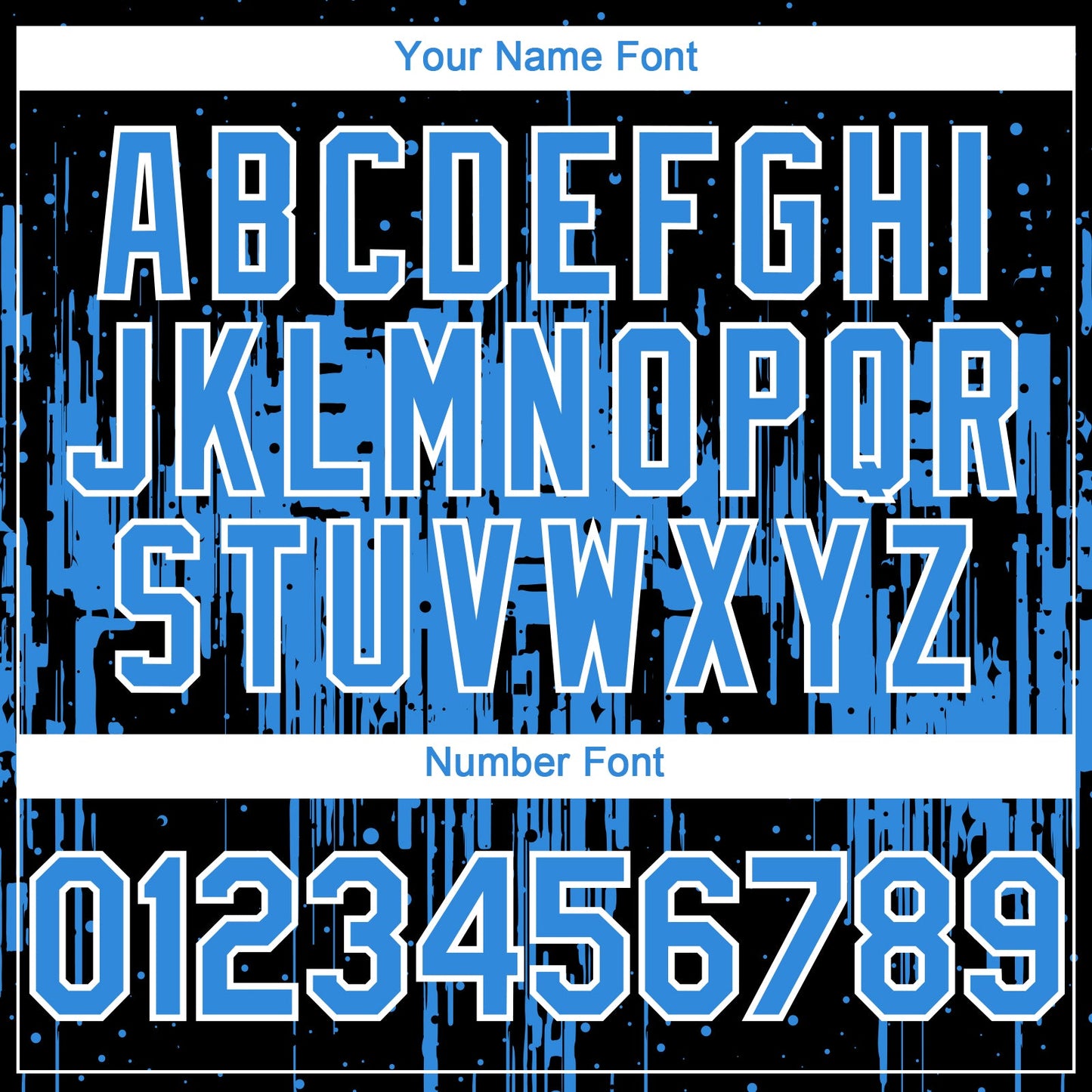 Custom Black Powder Blue-White Dripping Splatter Paint Authentic Baseball Jersey view 5