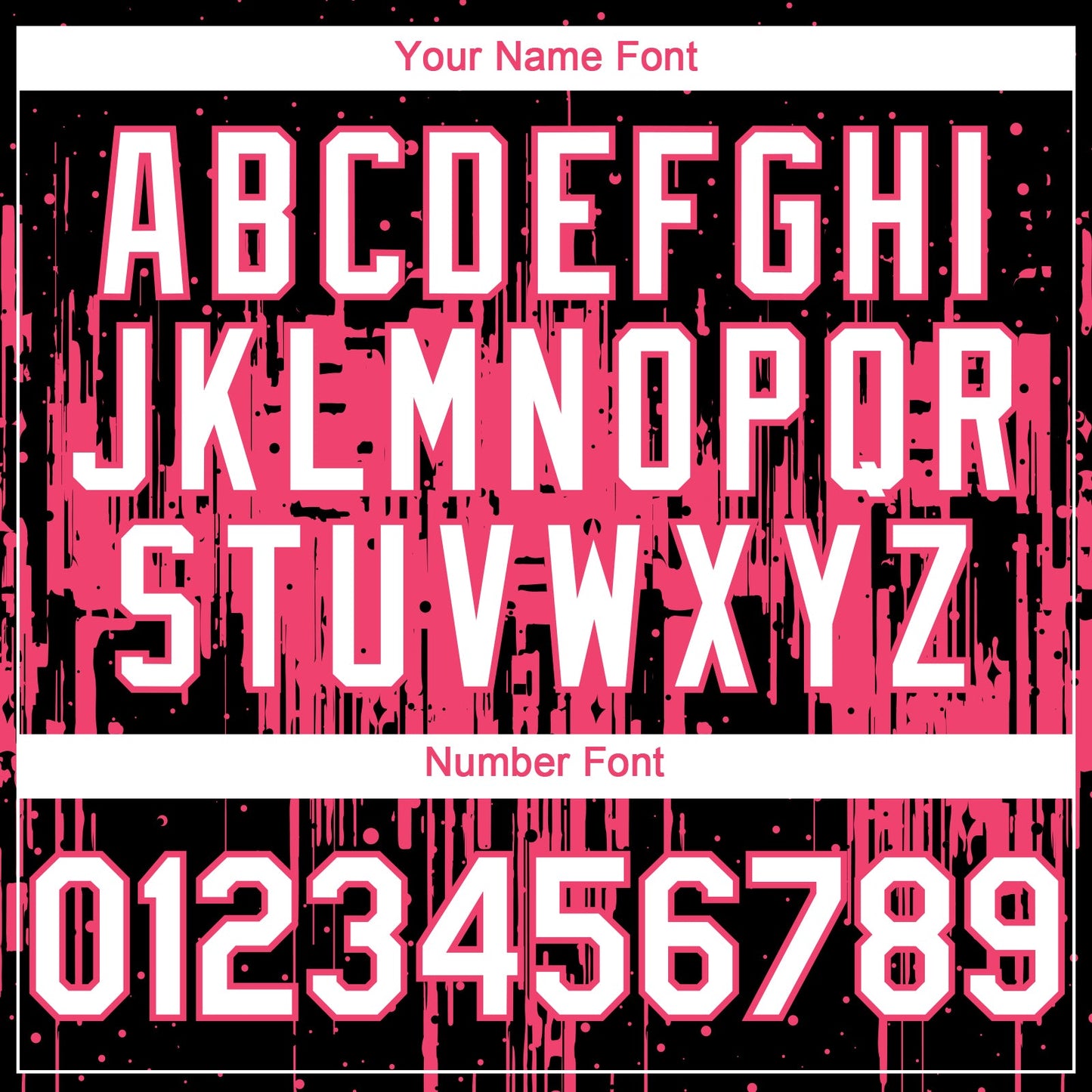 Custom Black White-Neon Pink Dripping Splatter Paint Authentic Baseball Jersey view 5