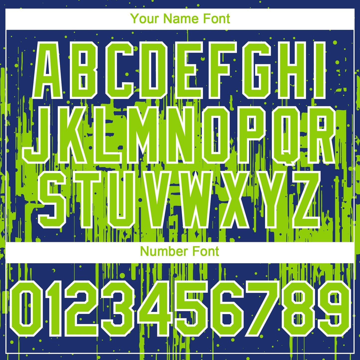Custom Royal Neon Green-White Dripping Splatter Paint Authentic Baseball Jersey view 5