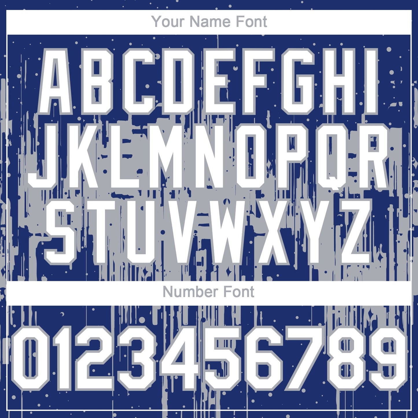 Custom Royal White-Gray Dripping Splatter Paint Authentic Baseball Jersey view 5