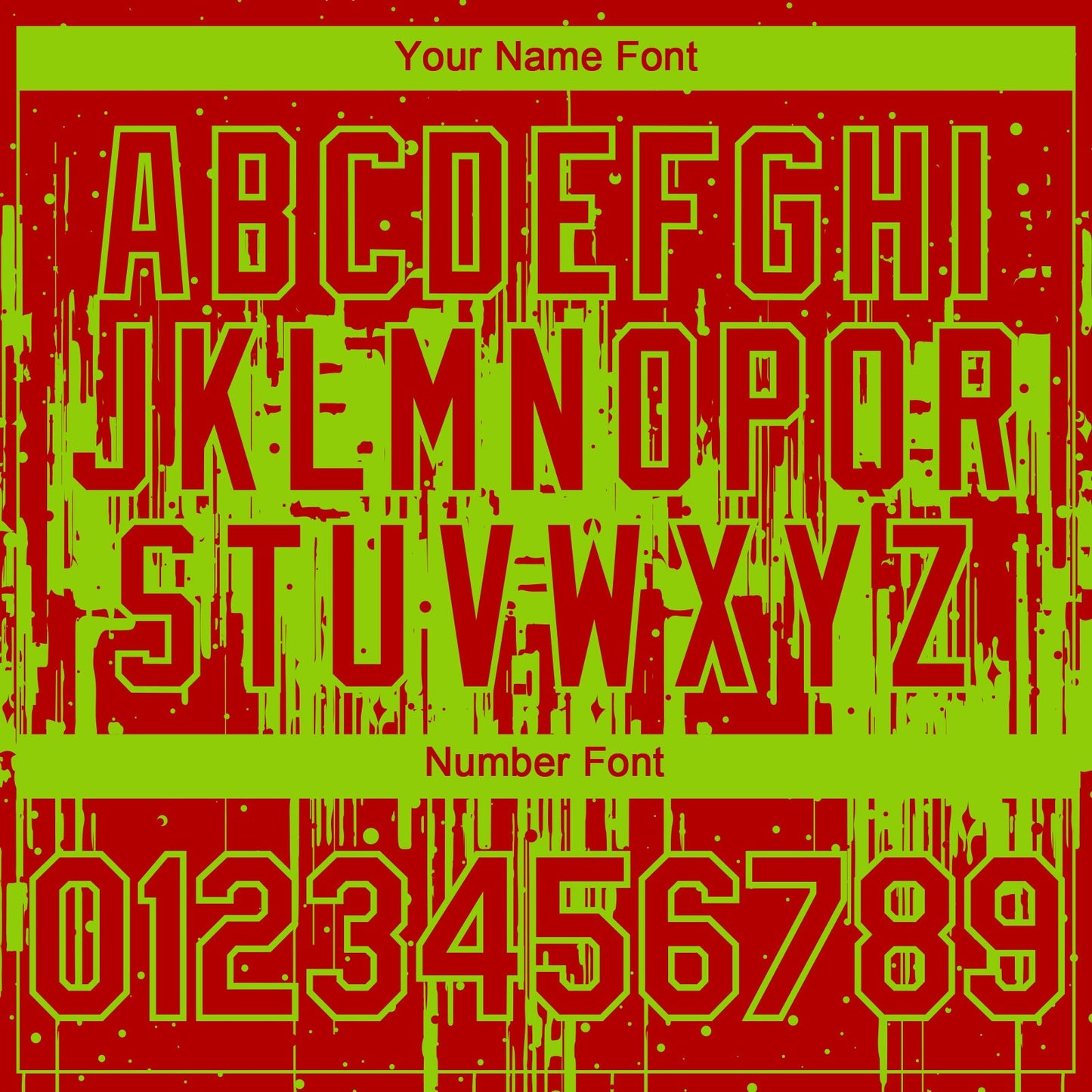 Custom Red Neon Green Dripping Splatter Paint Authentic Baseball Jersey view 5