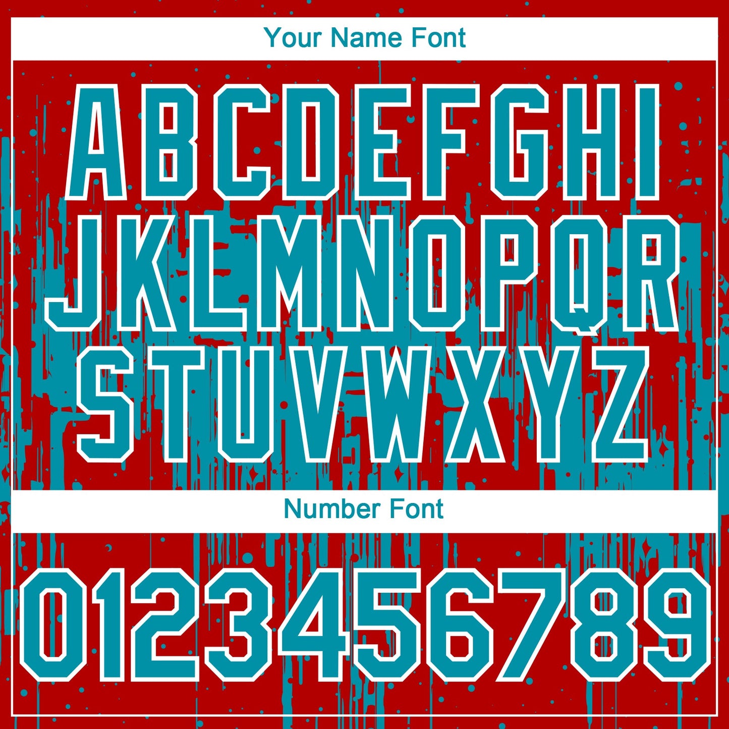 Custom Red Teal-White Dripping Splatter Paint Authentic Baseball Jersey view 5