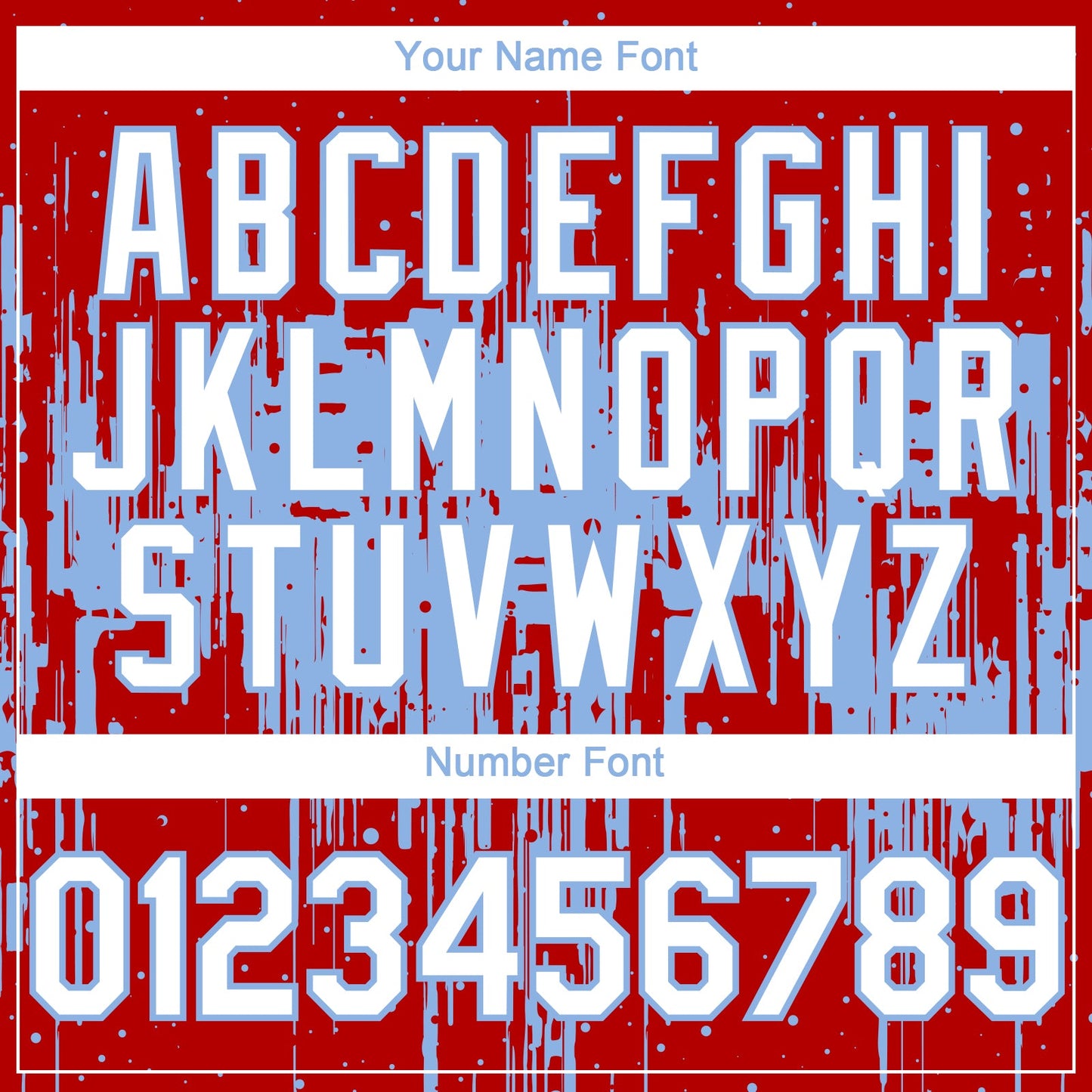 Custom Red White-Light Blue Dripping Splatter Paint Authentic Baseball Jersey view 5