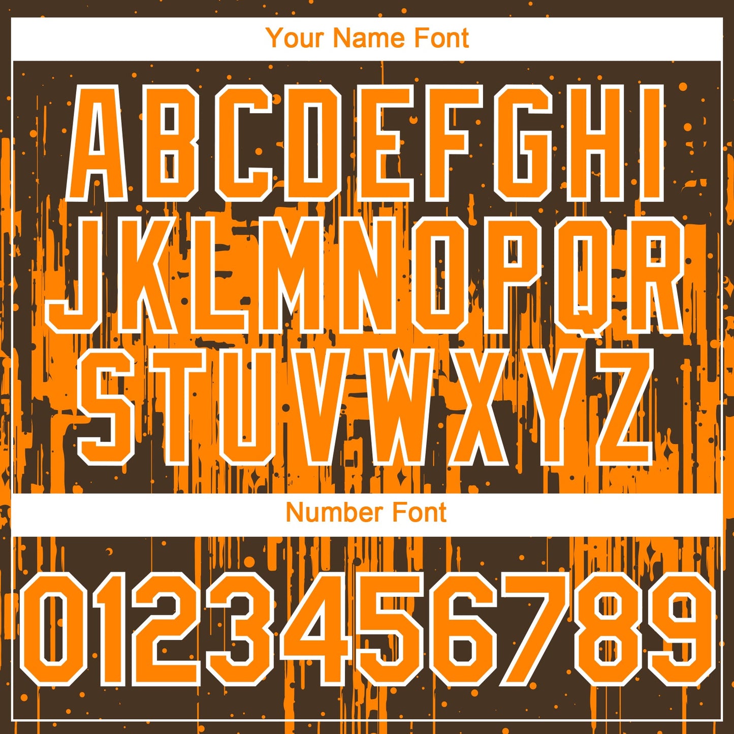 Custom Brown Bay Orange-White Dripping Splatter Paint Authentic Baseball Jersey view 5