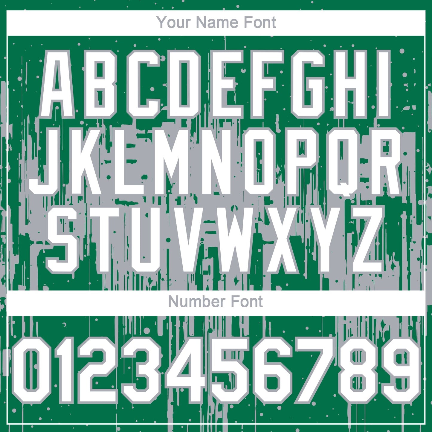 Custom Kelly Green White-Gray Dripping Splatter Paint Authentic Baseball Jersey view 5
