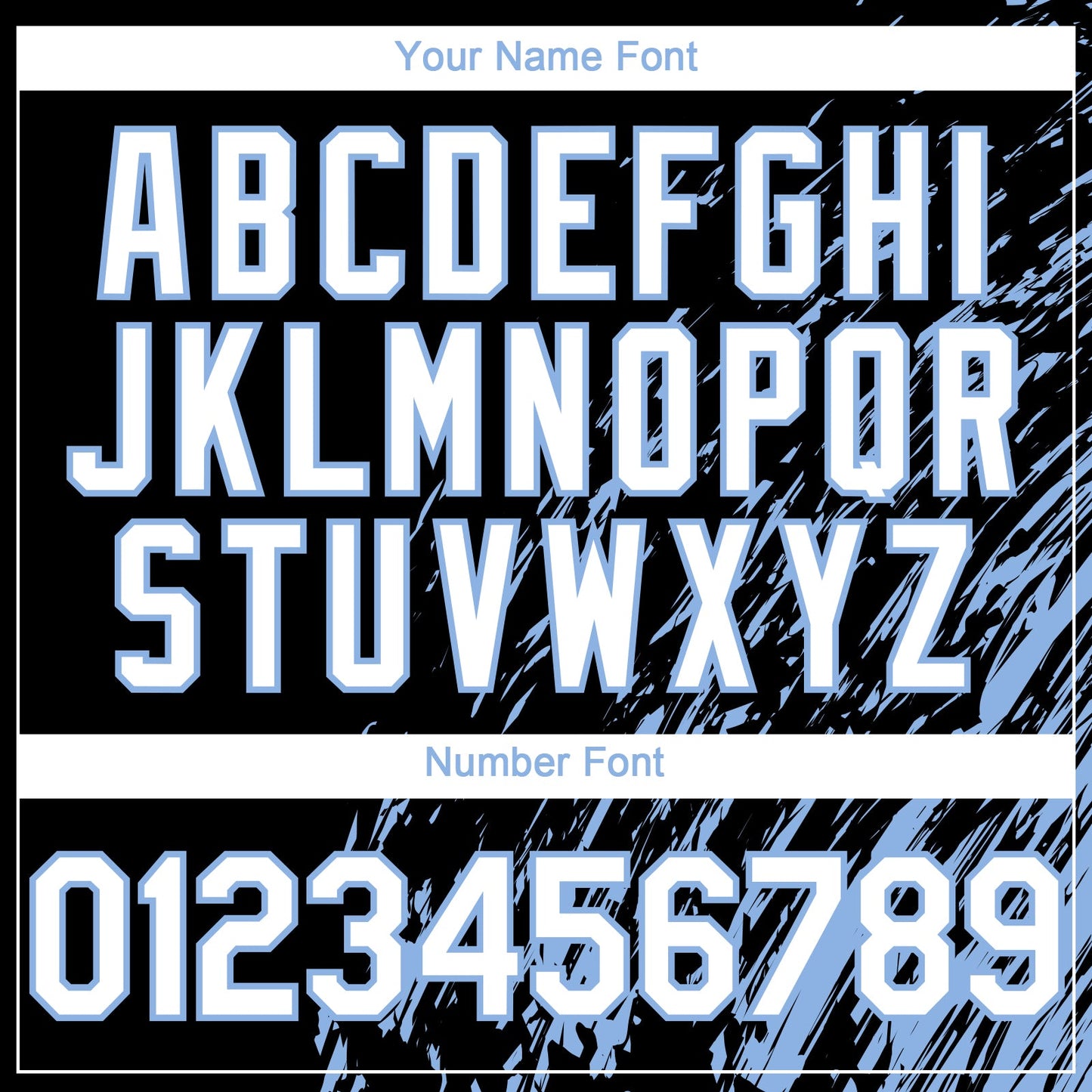 Custom Black White-Light Blue Paint Stroke Grunge Streak Authentic Baseball Jersey view 5