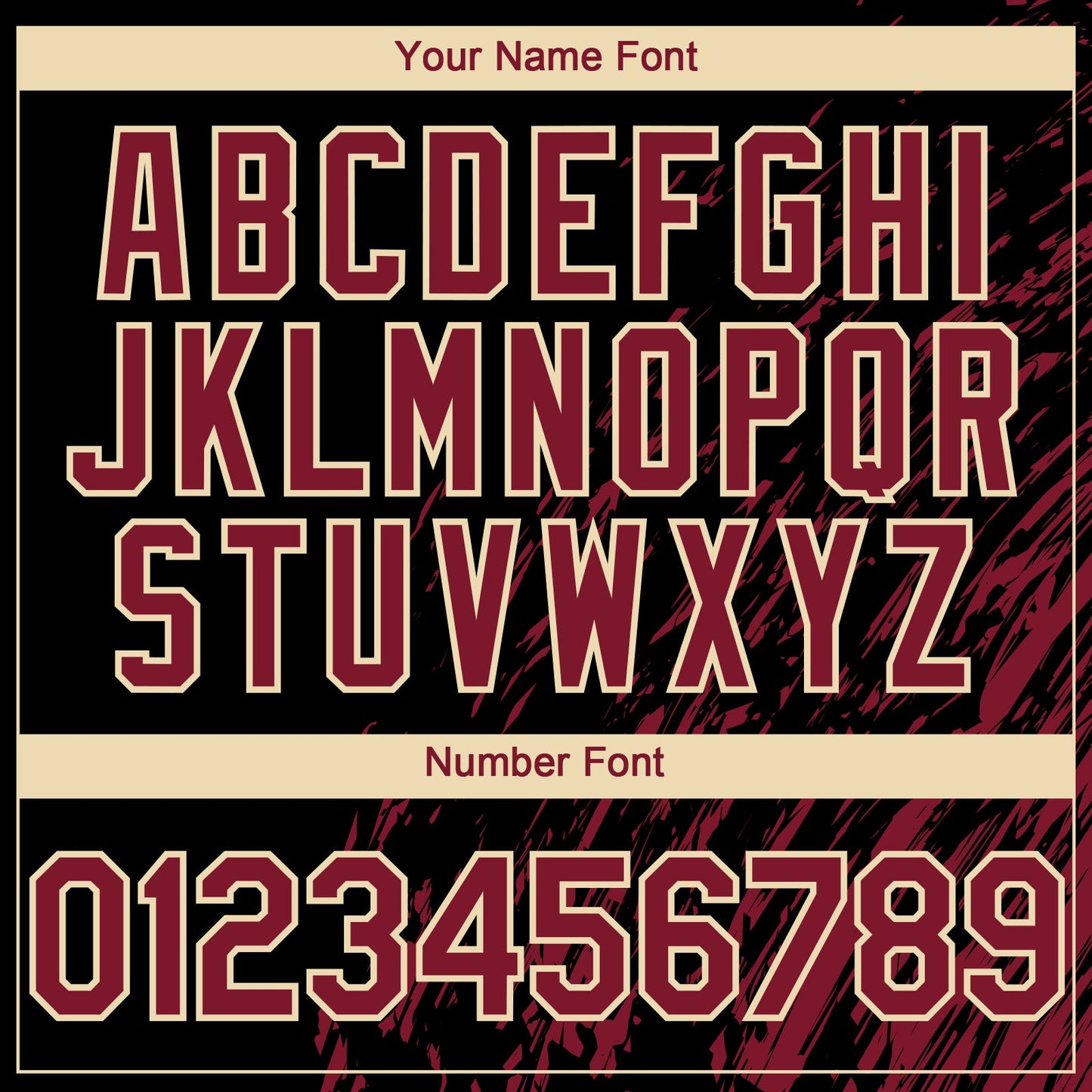 Custom Black Crimson-Cream Paint Stroke Grunge Streak Authentic Baseball Jersey view 5