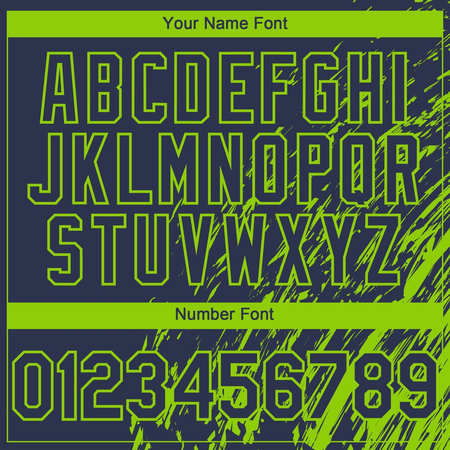 Custom Navy Neon Green Paint Stroke Grunge Streak Authentic Baseball Jersey view 5