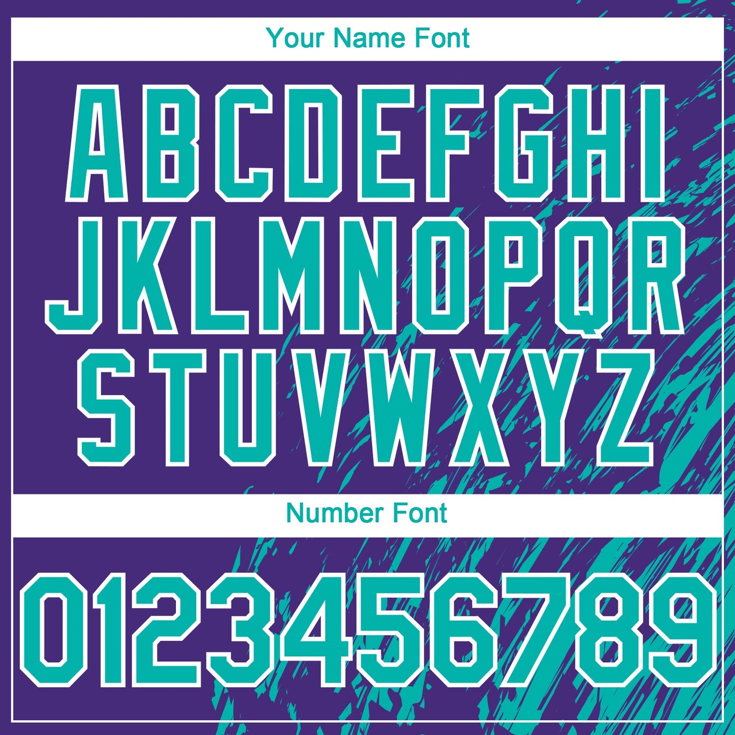 Custom Purple Aqua-White Paint Stroke Grunge Streak Authentic Baseball Jersey view 5