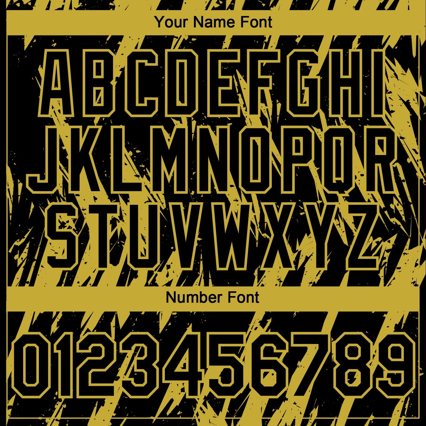 Custom Black Old Gold Splatter Torn Sharp Brush Stroke Authentic Baseball Jersey view 5