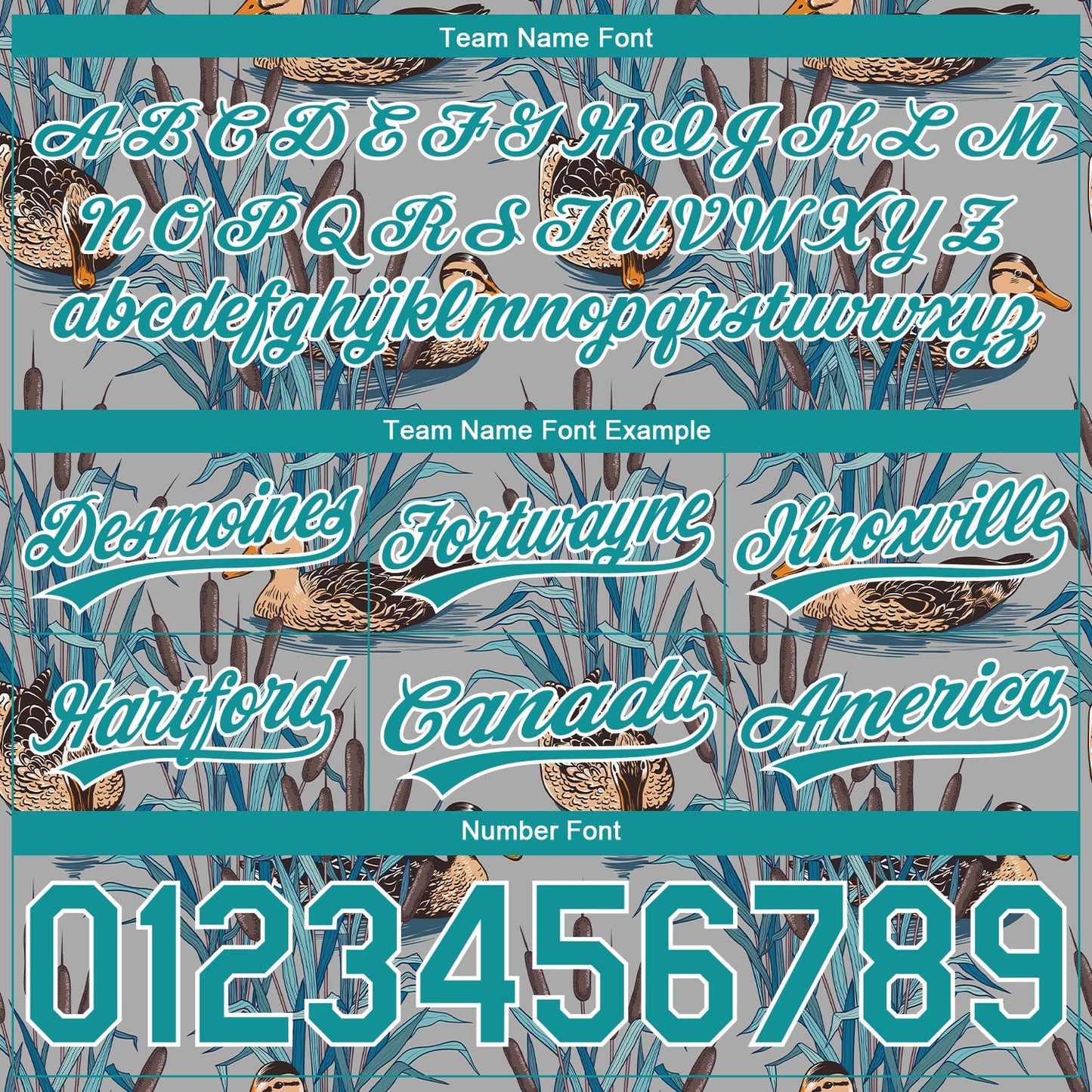 Custom Gray Teal-White 3D Pattern Hawaii Cattail And Duck Authentic Basketball Shorts view 3