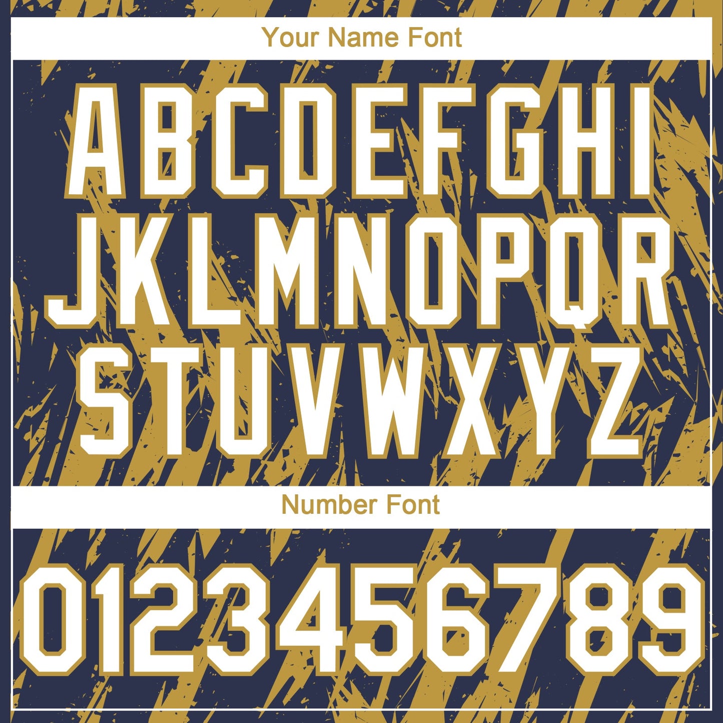 Custom Navy White-Old Gold Splatter Torn Sharp Brush Stroke Authentic Baseball Jersey view 5