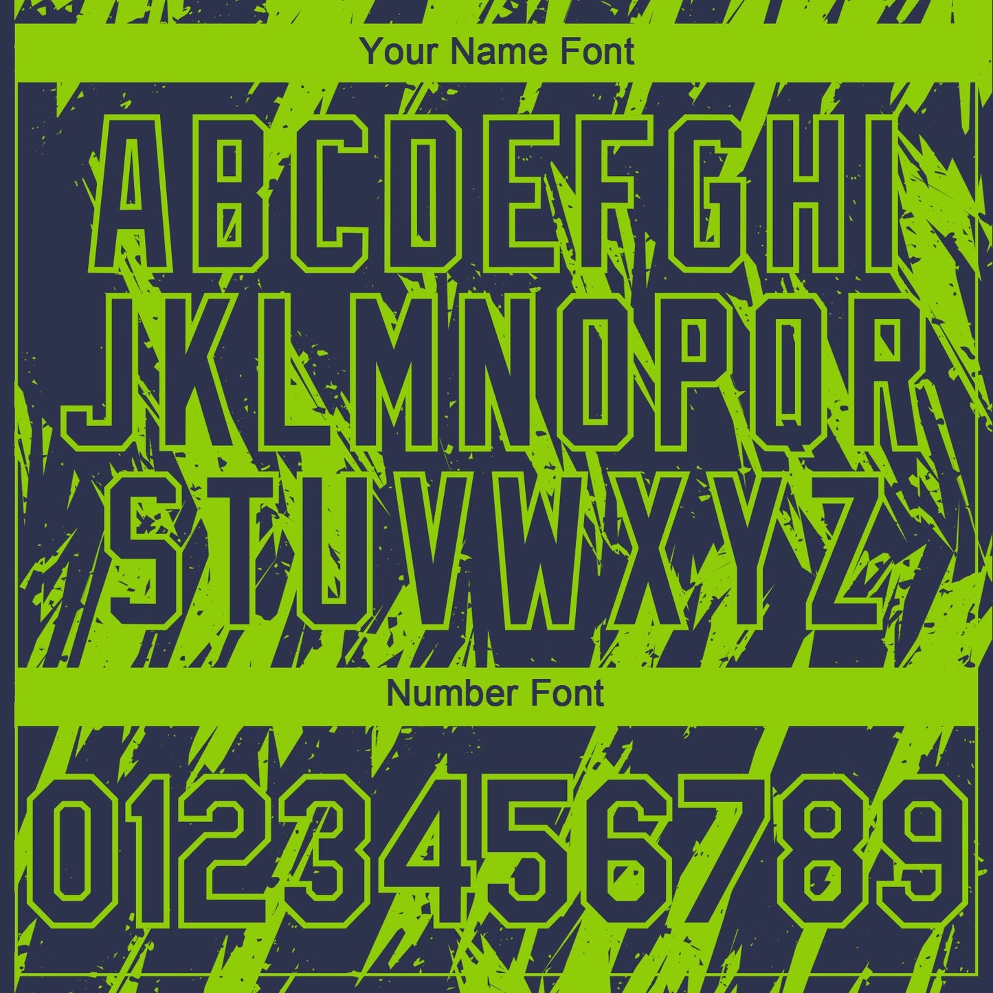 Custom Navy Neon Green Splatter Torn Sharp Brush Stroke Authentic Baseball Jersey view 5