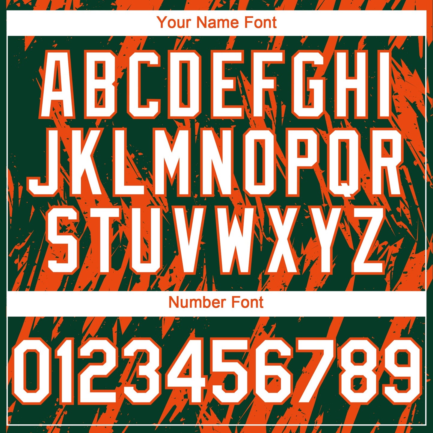 Custom Green White-Orange Splatter Torn Sharp Brush Stroke Authentic Baseball Jersey view 5