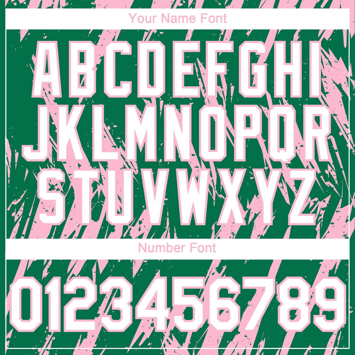 Custom Kelly Green White-Light Pink Splatter Torn Sharp Brush Stroke Authentic Baseball Jersey view 5