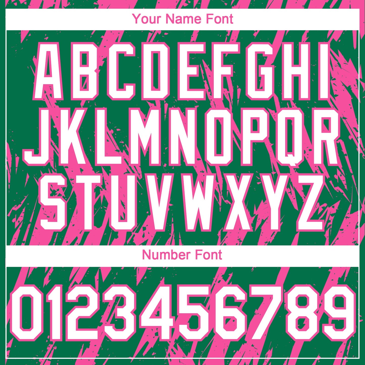 Custom Kelly Green White-Pink Splatter Torn Sharp Brush Stroke Authentic Baseball Jersey view 5