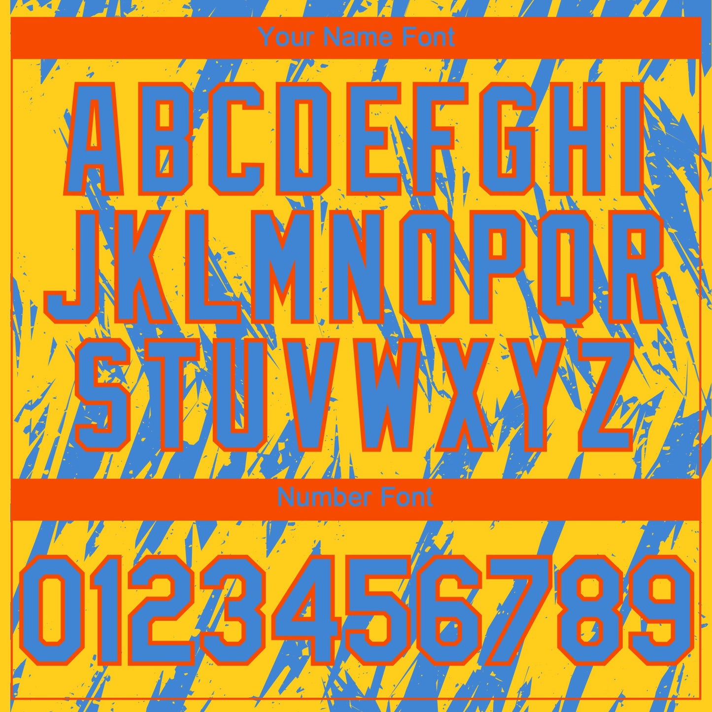 Custom Yellow Powder Blue-Orange Splatter Torn Sharp Brush Stroke Authentic Baseball Jersey view 5