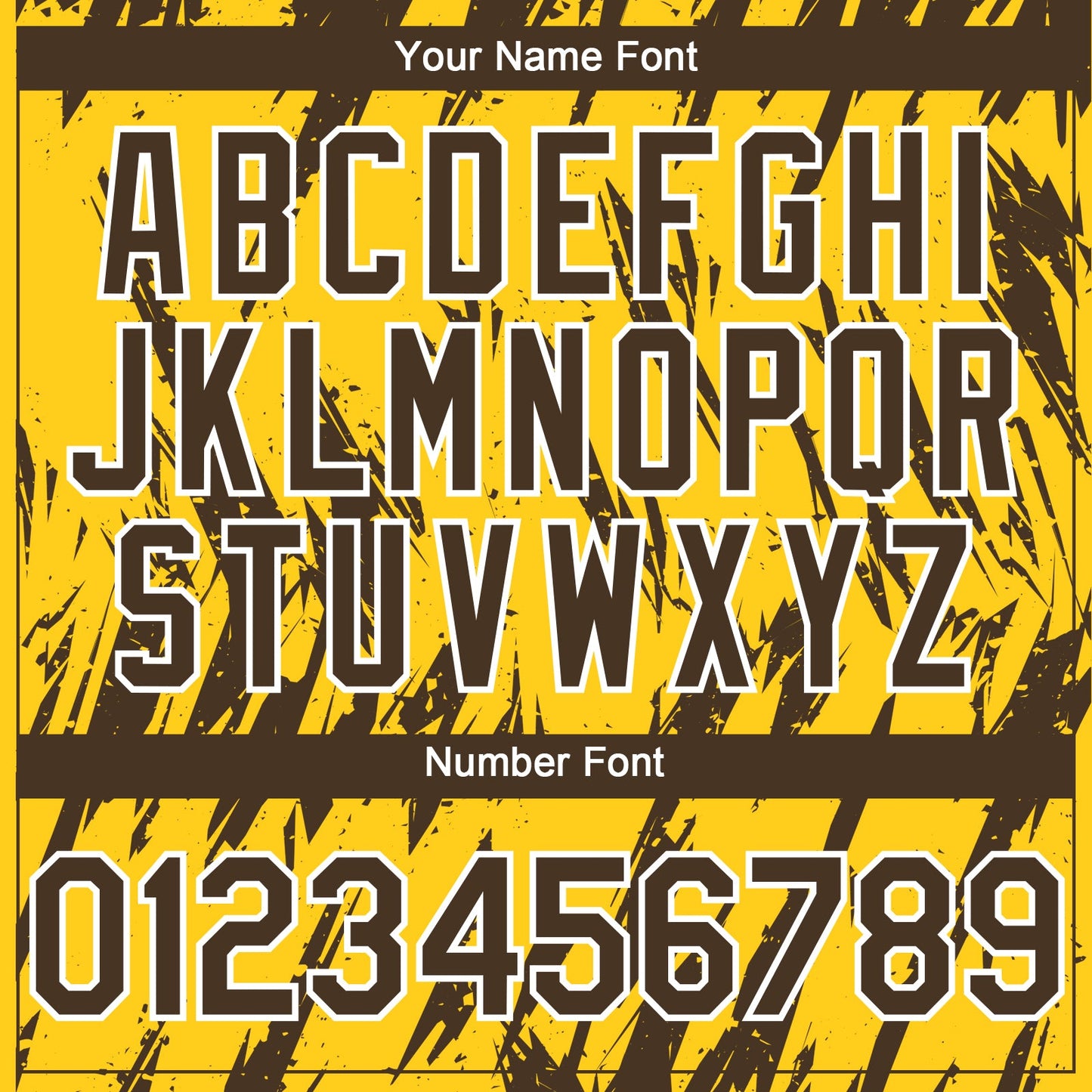 Custom Yellow Brown-White Splatter Torn Sharp Brush Stroke Authentic Baseball Jersey view 5