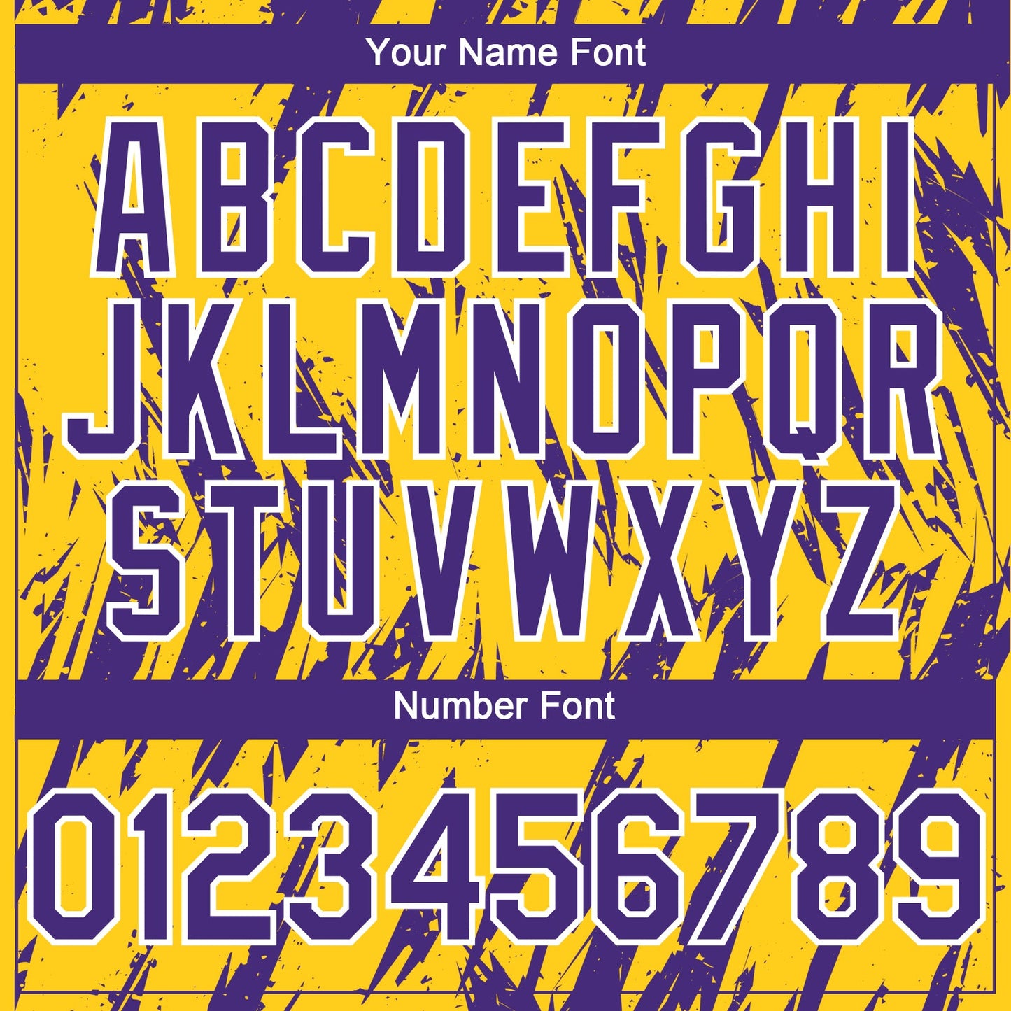 Custom Yellow Purple-White Splatter Torn Sharp Brush Stroke Authentic Baseball Jersey view 5