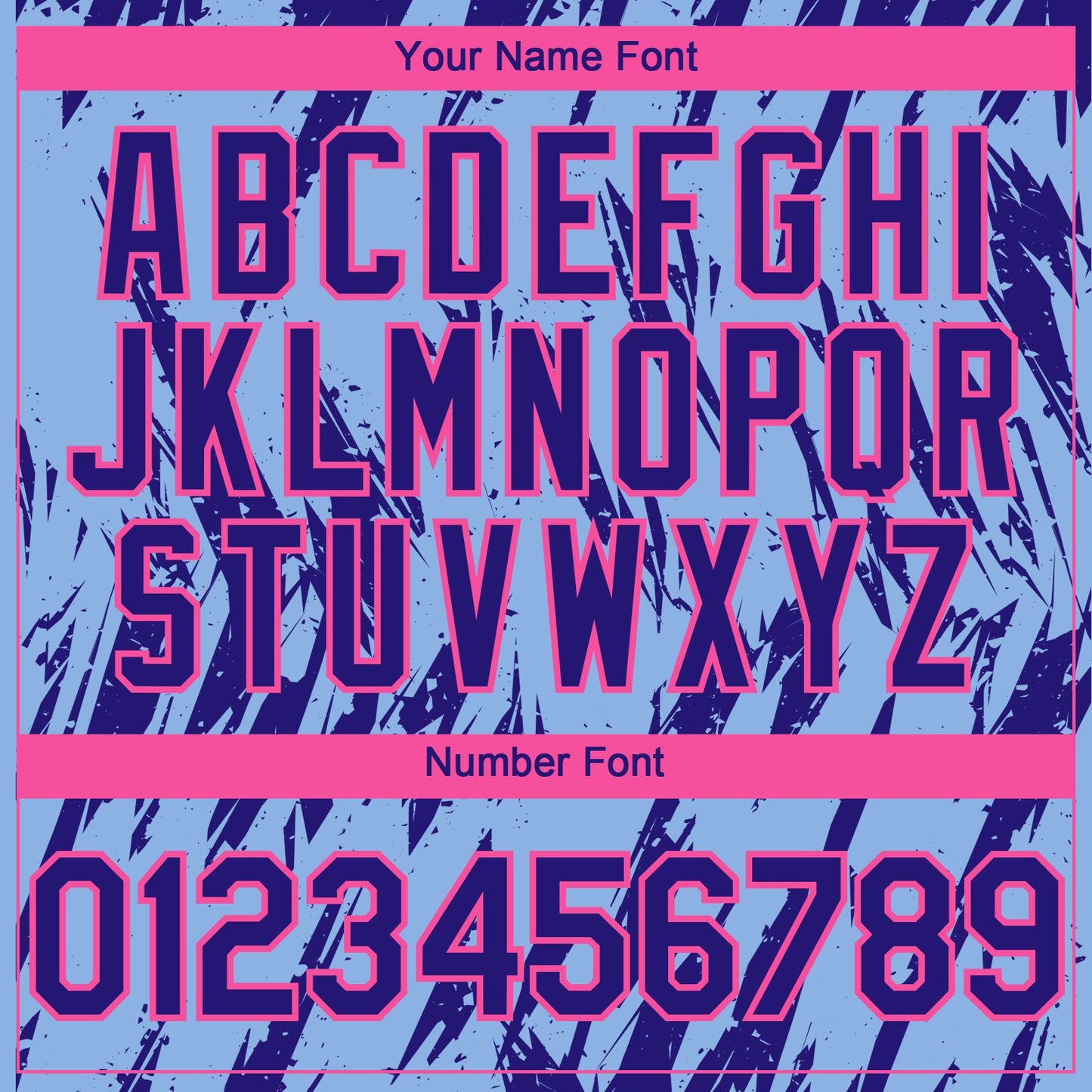 Custom Light Blue Dark Purple-Pink Splatter Torn Sharp Brush Stroke Authentic Baseball Jersey view 5