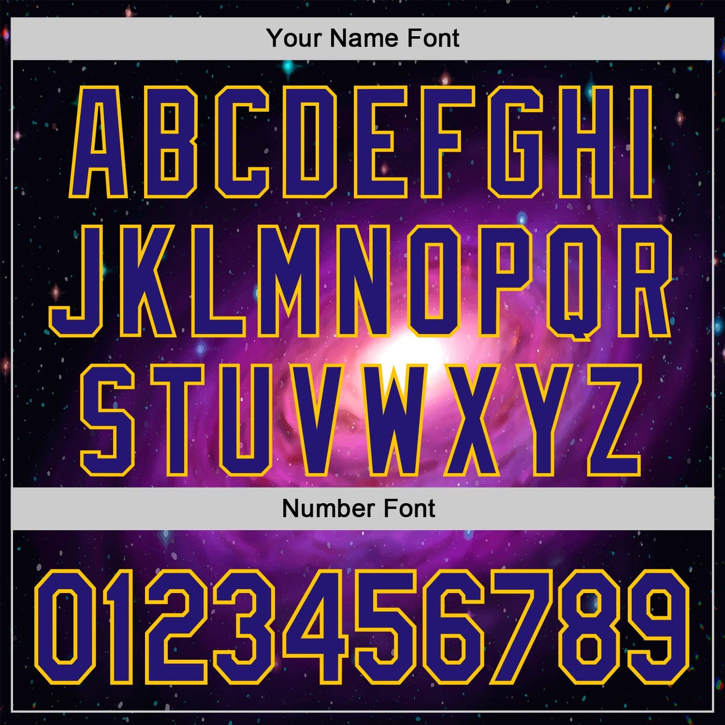 Custom Black Dark Purple-Yellow Alien UFO Space Galaxy Authentic Baseball Jersey view 5